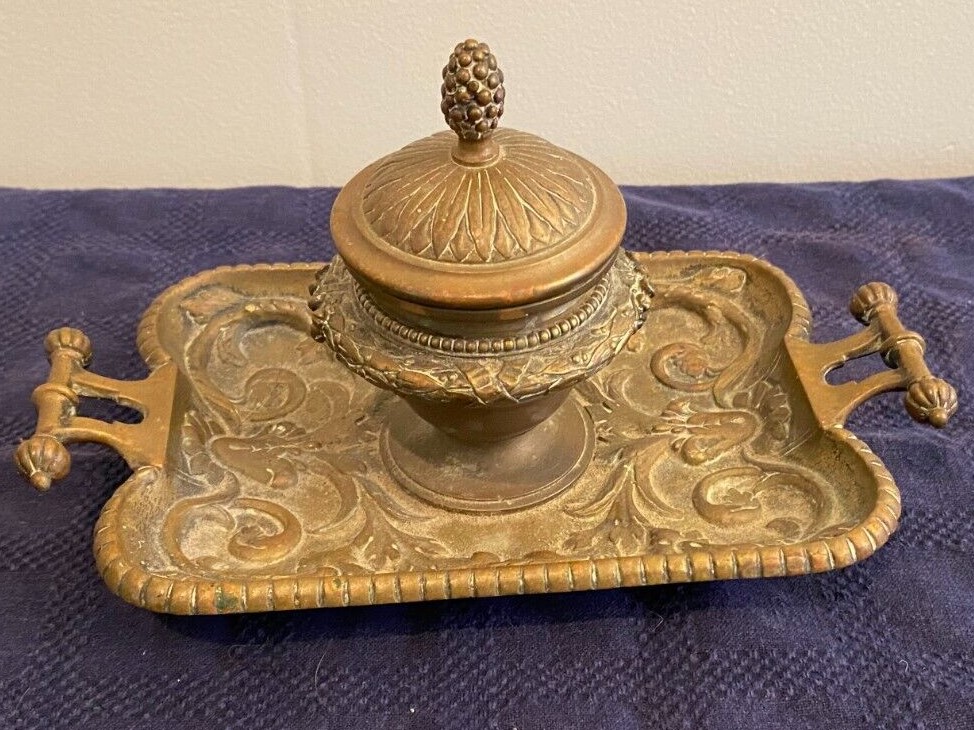 Brass Tray Inkstand