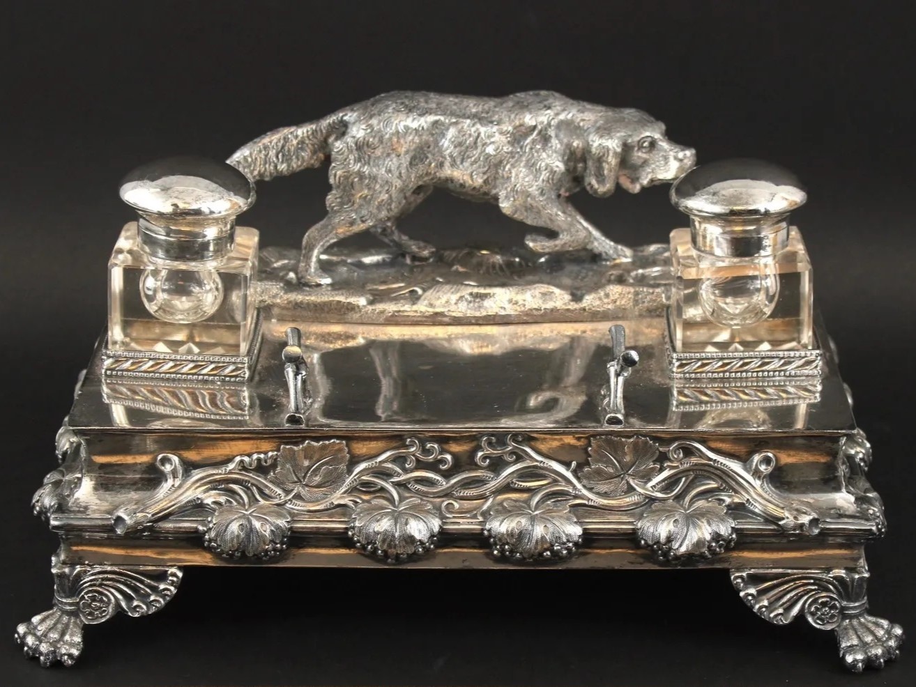 Retriever Dog Double Inkstand
