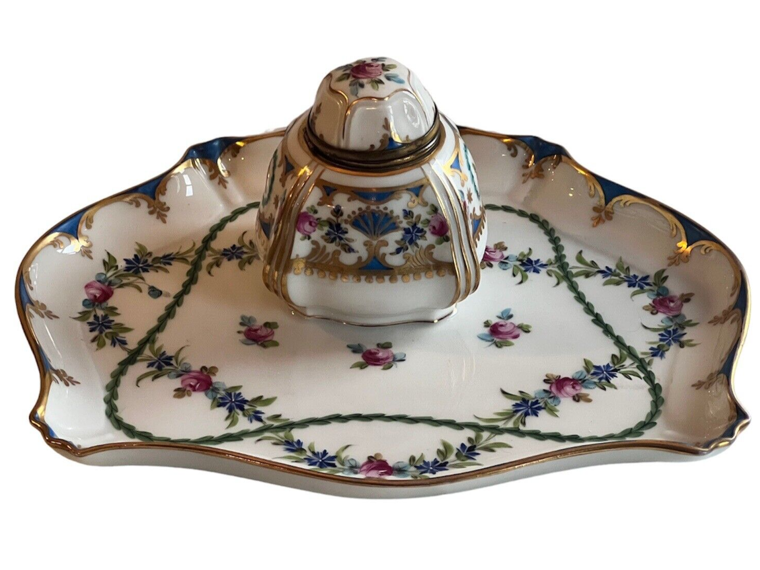Dresden Porcelain Inkstand