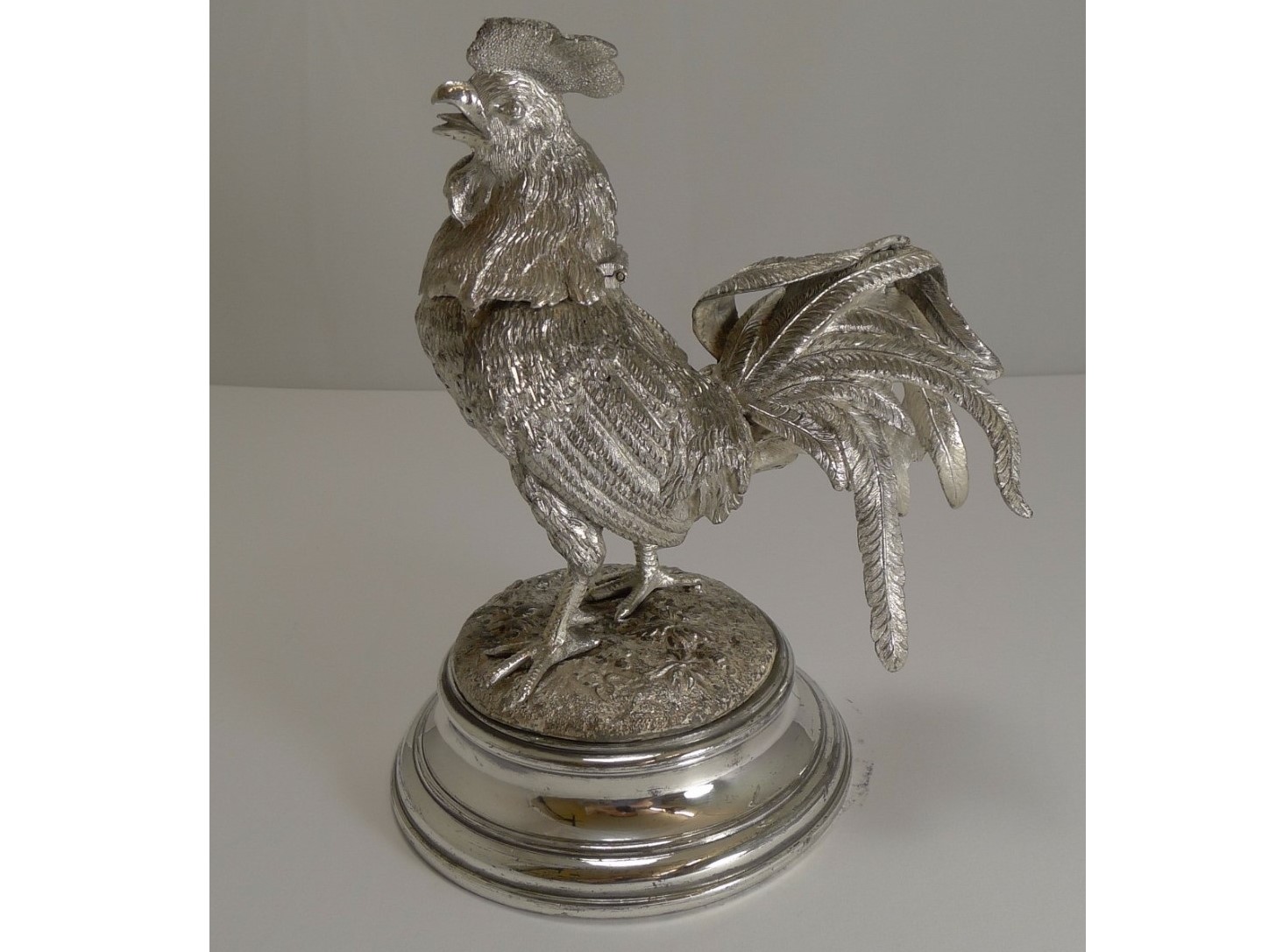 Silver Rooster Inkwell
