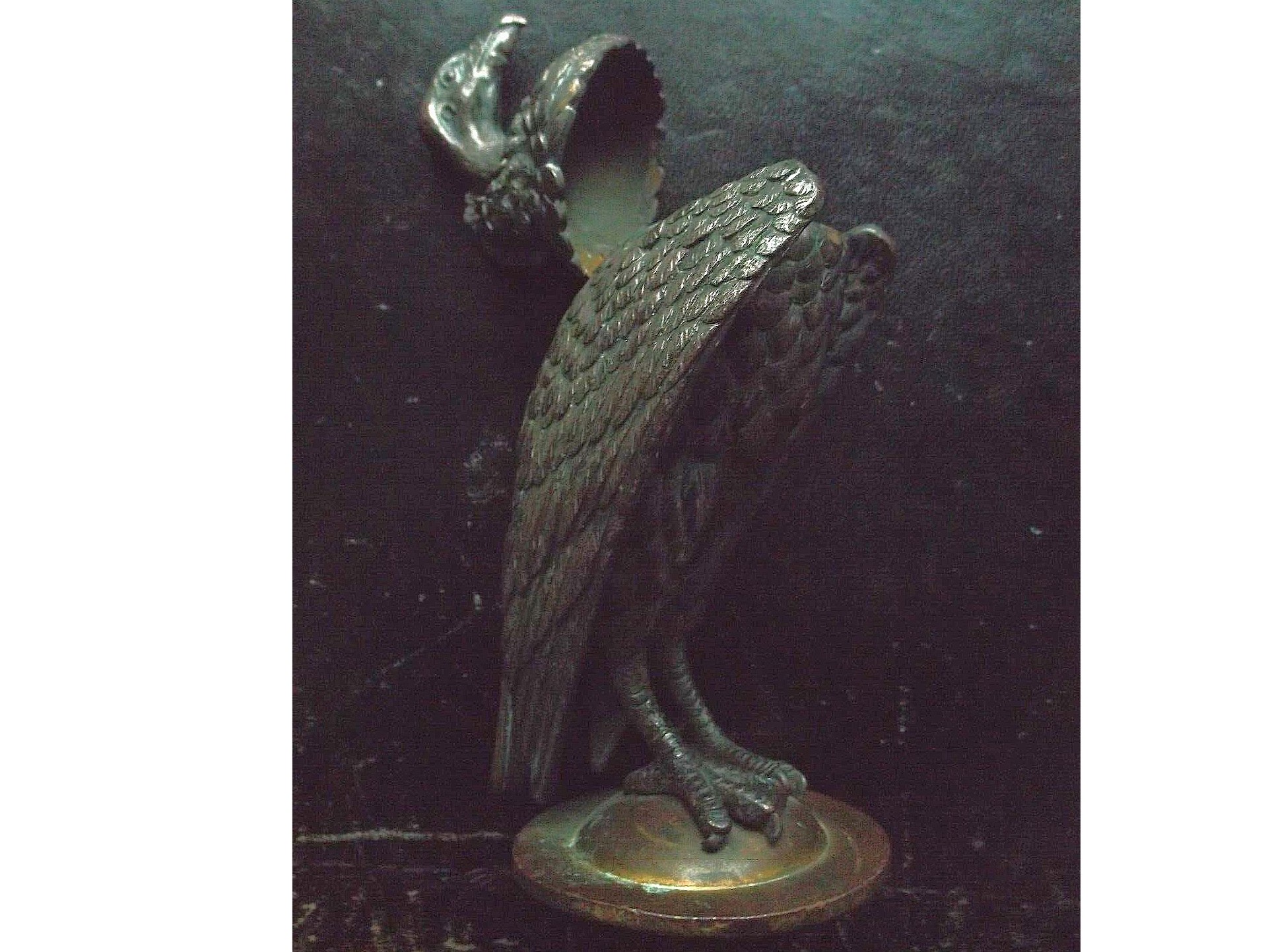 Figural Vulture Inkwell