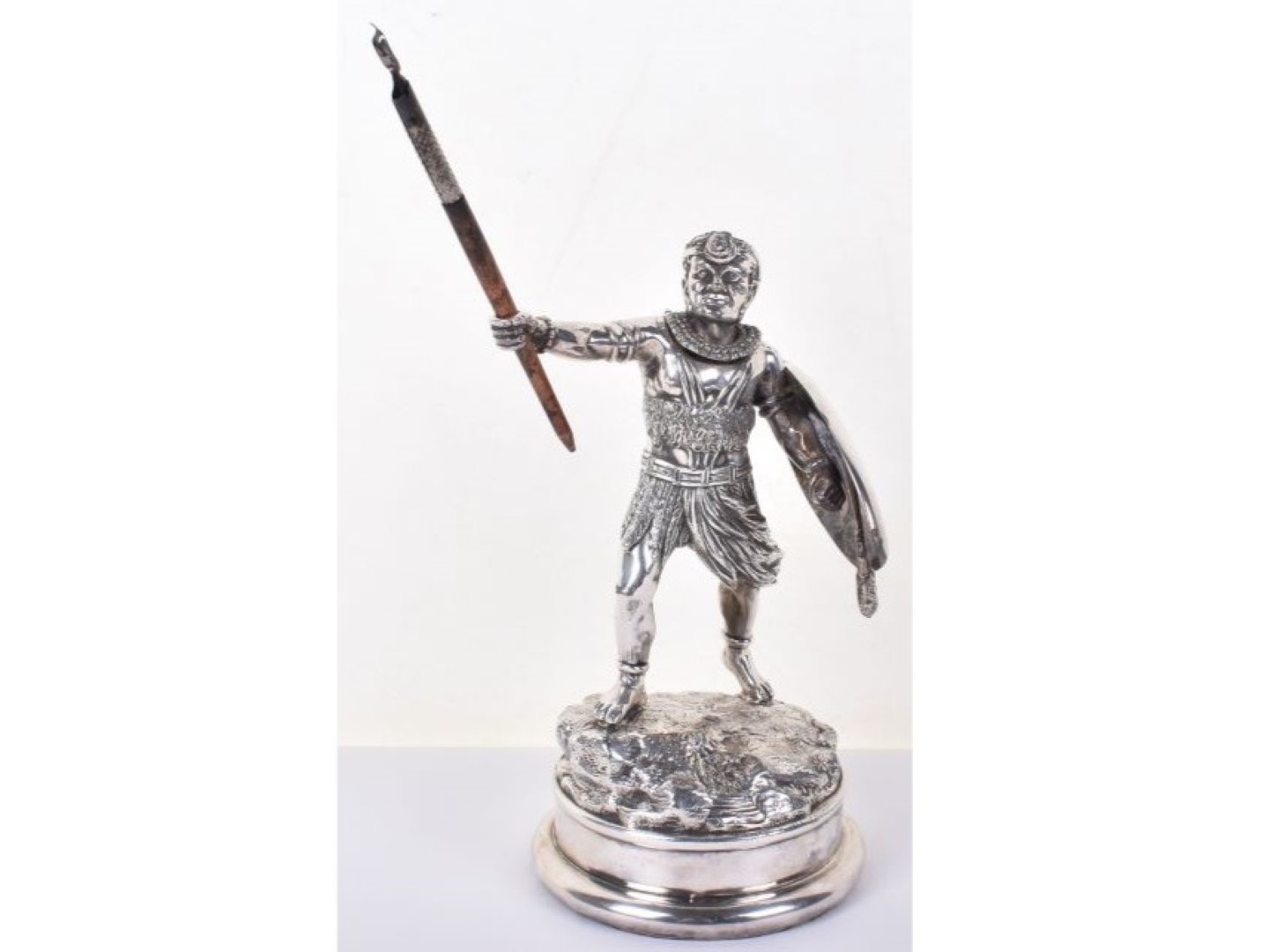 Zulu Warrior Figural Inkwell