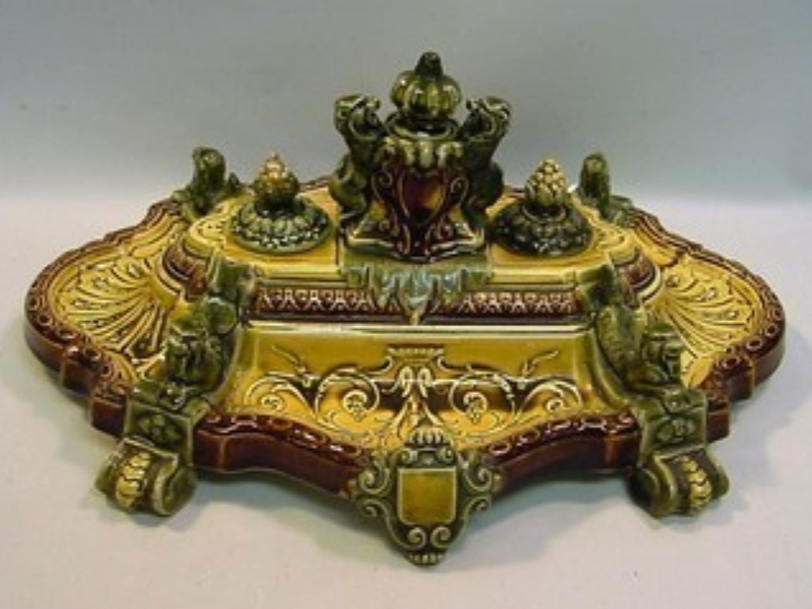 French Faience Inkstand – Choisy-le-Roi