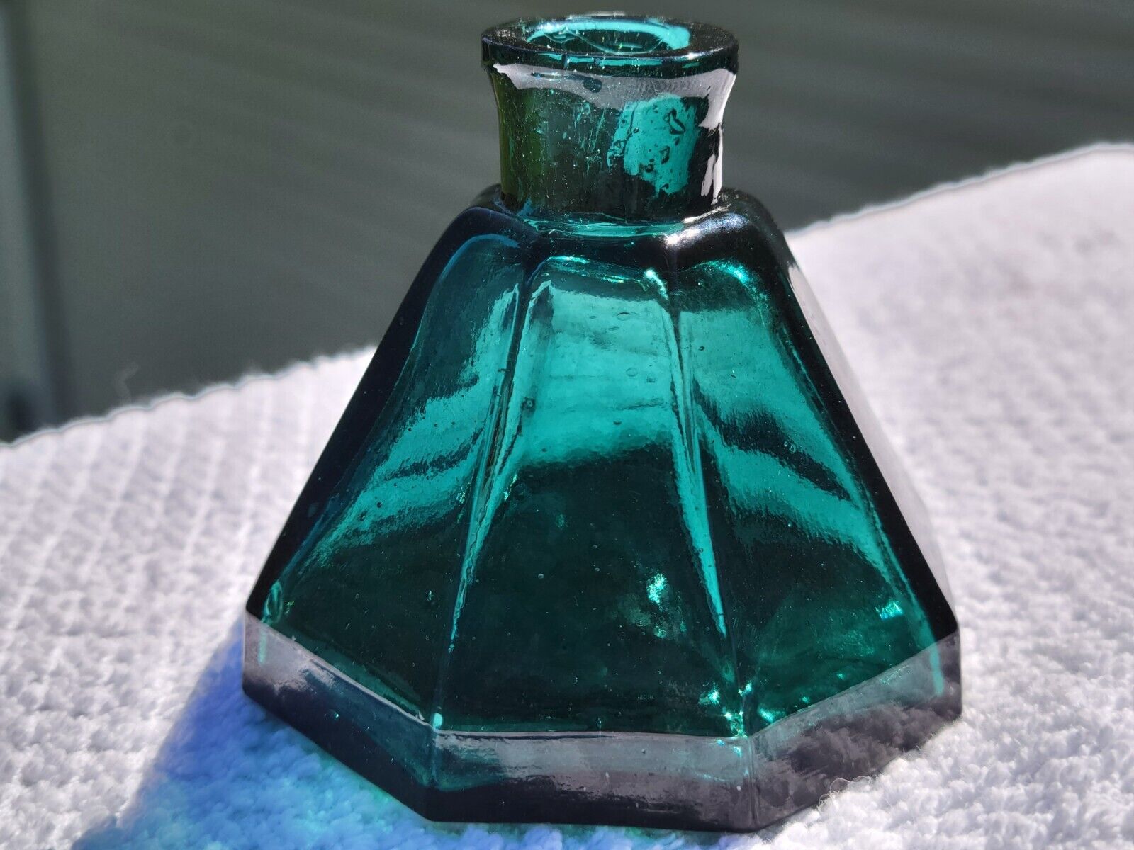Blue Teal Green Ink Bottle