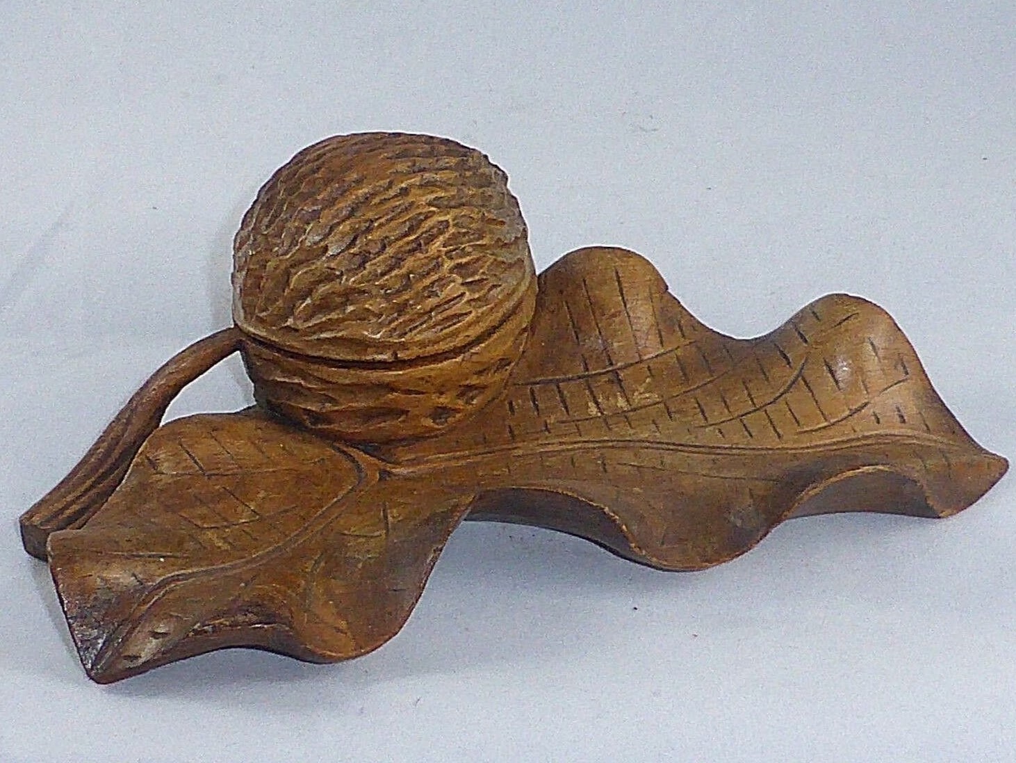 Carved Inkwell in the Form of a Walnut