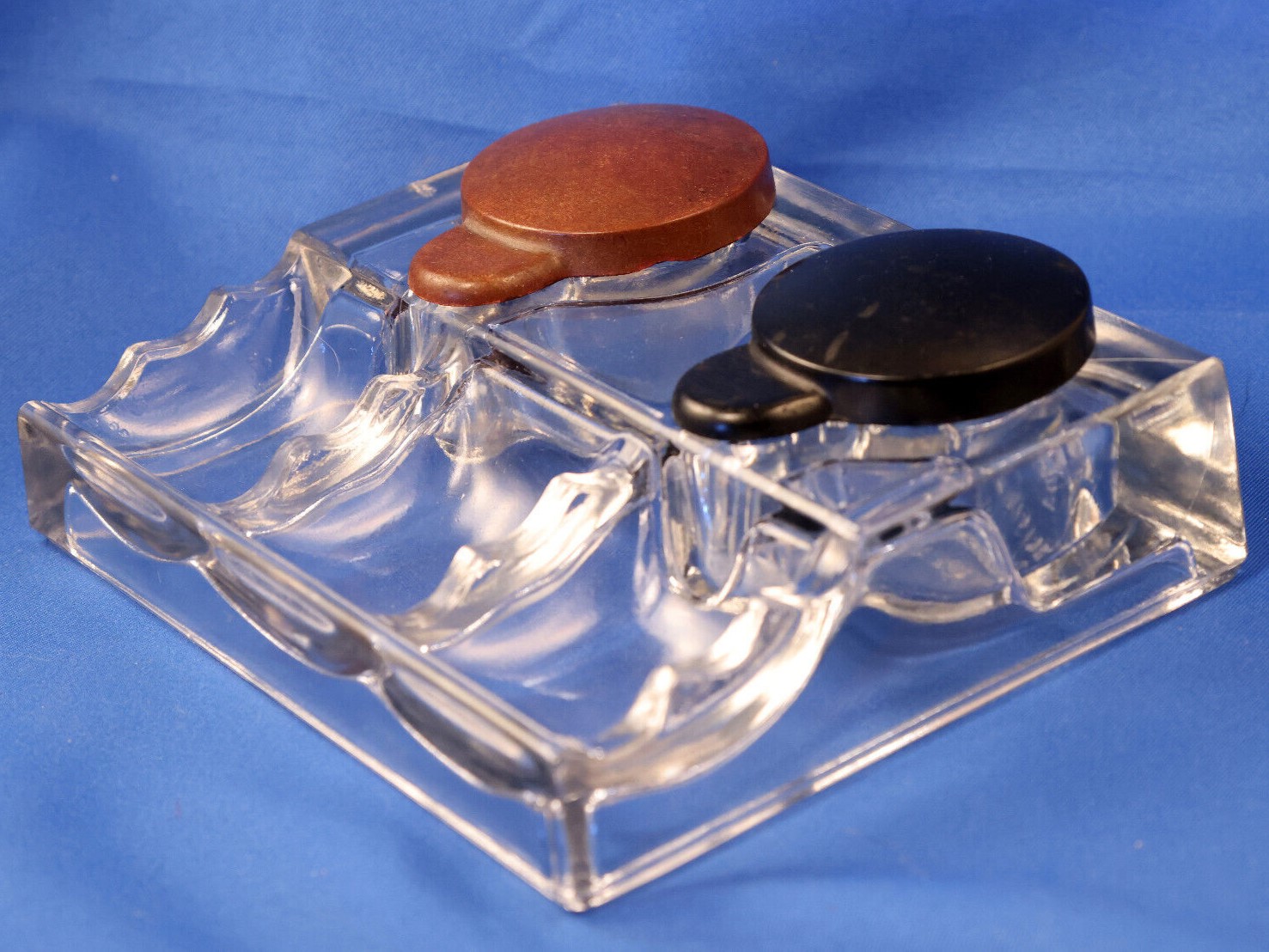 The “GEM” Glass Inkstand – Double