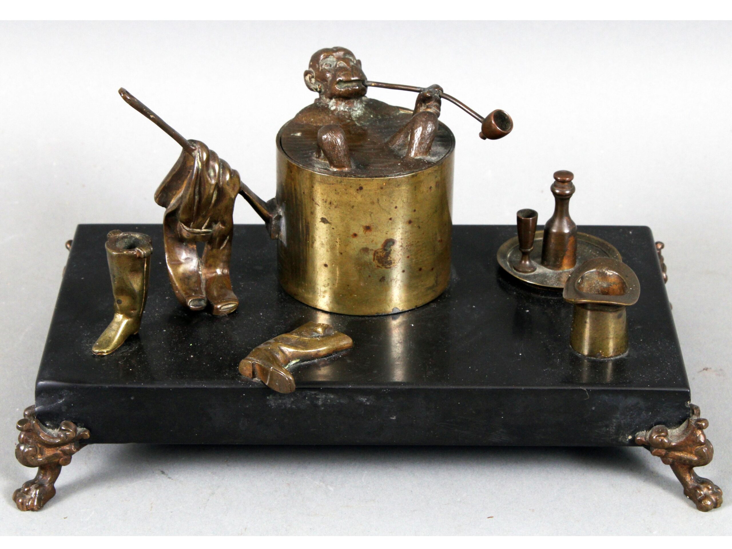 Anthropomorphic Monkey Inkstand