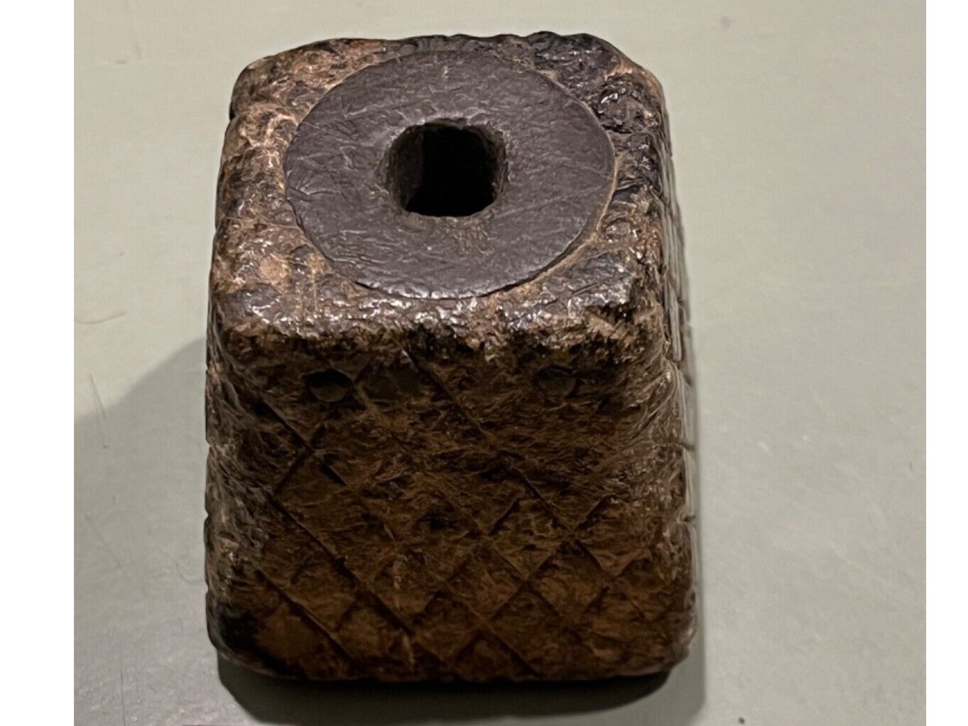 Colonial America Soapstone Inkwell