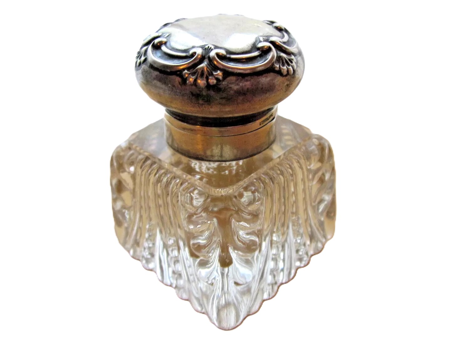 Gorham Sterling and Crystal Inkwell