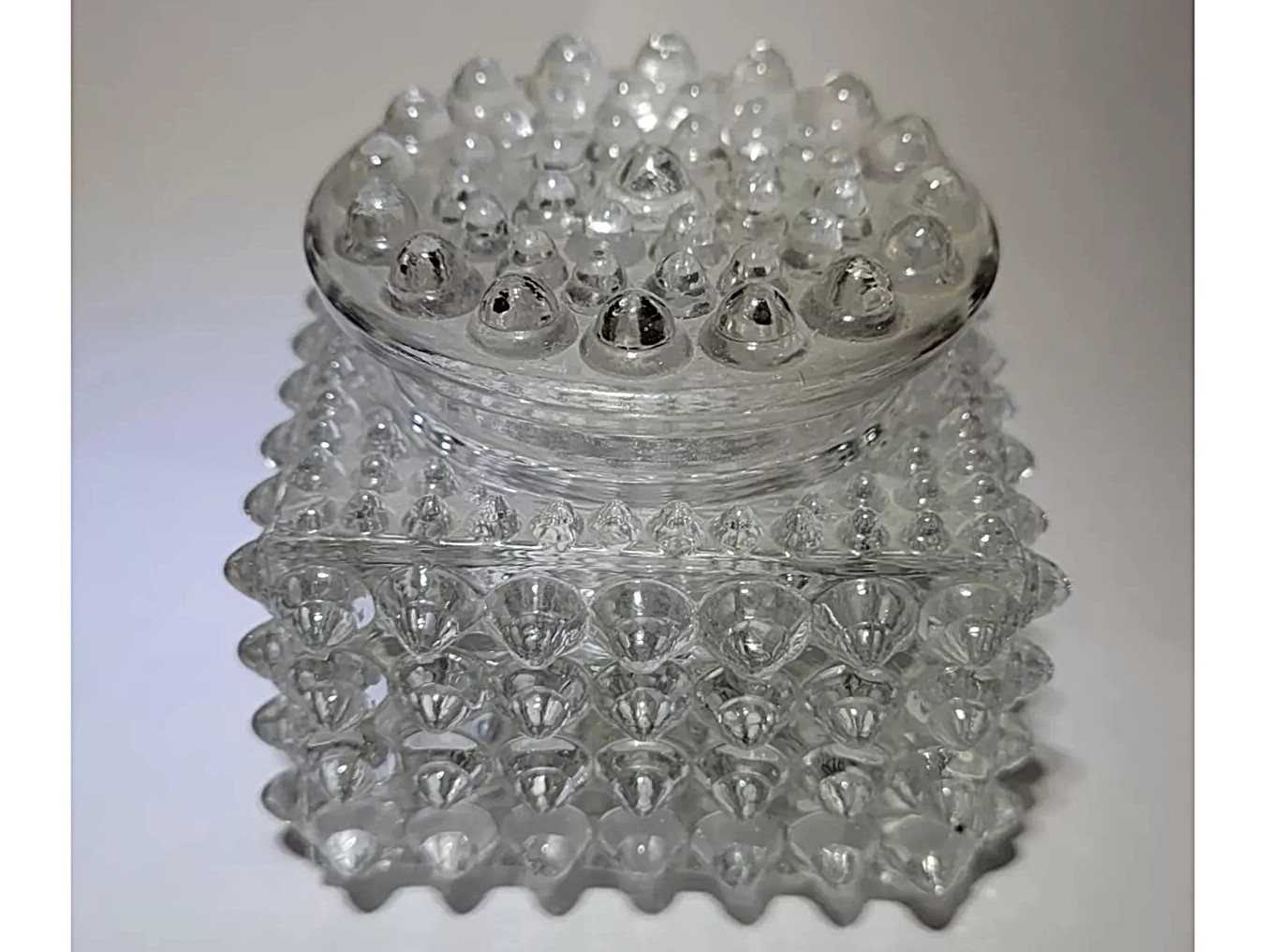 Hobnail Glass Inkwell