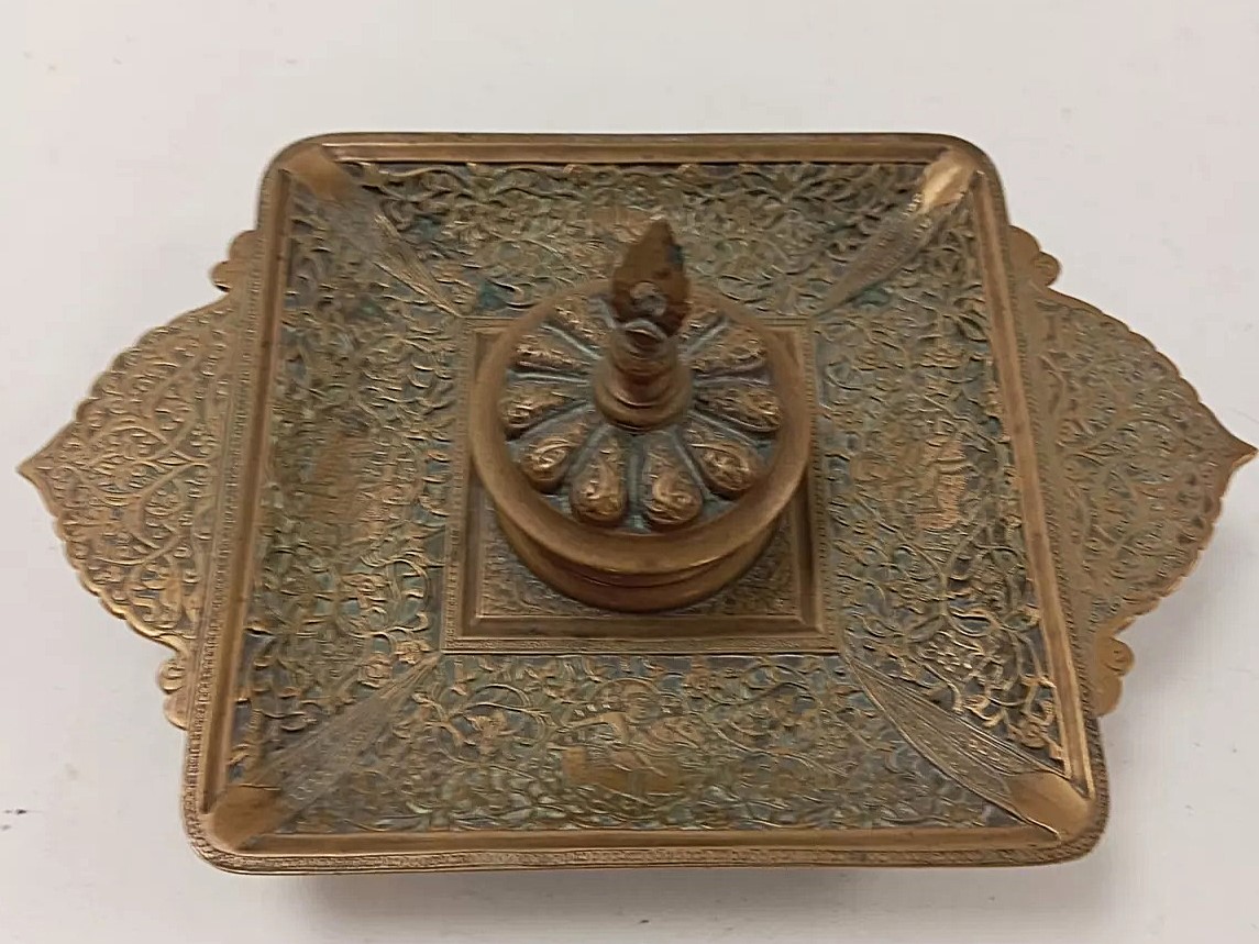 Mappin & Webb Brass Inkstand