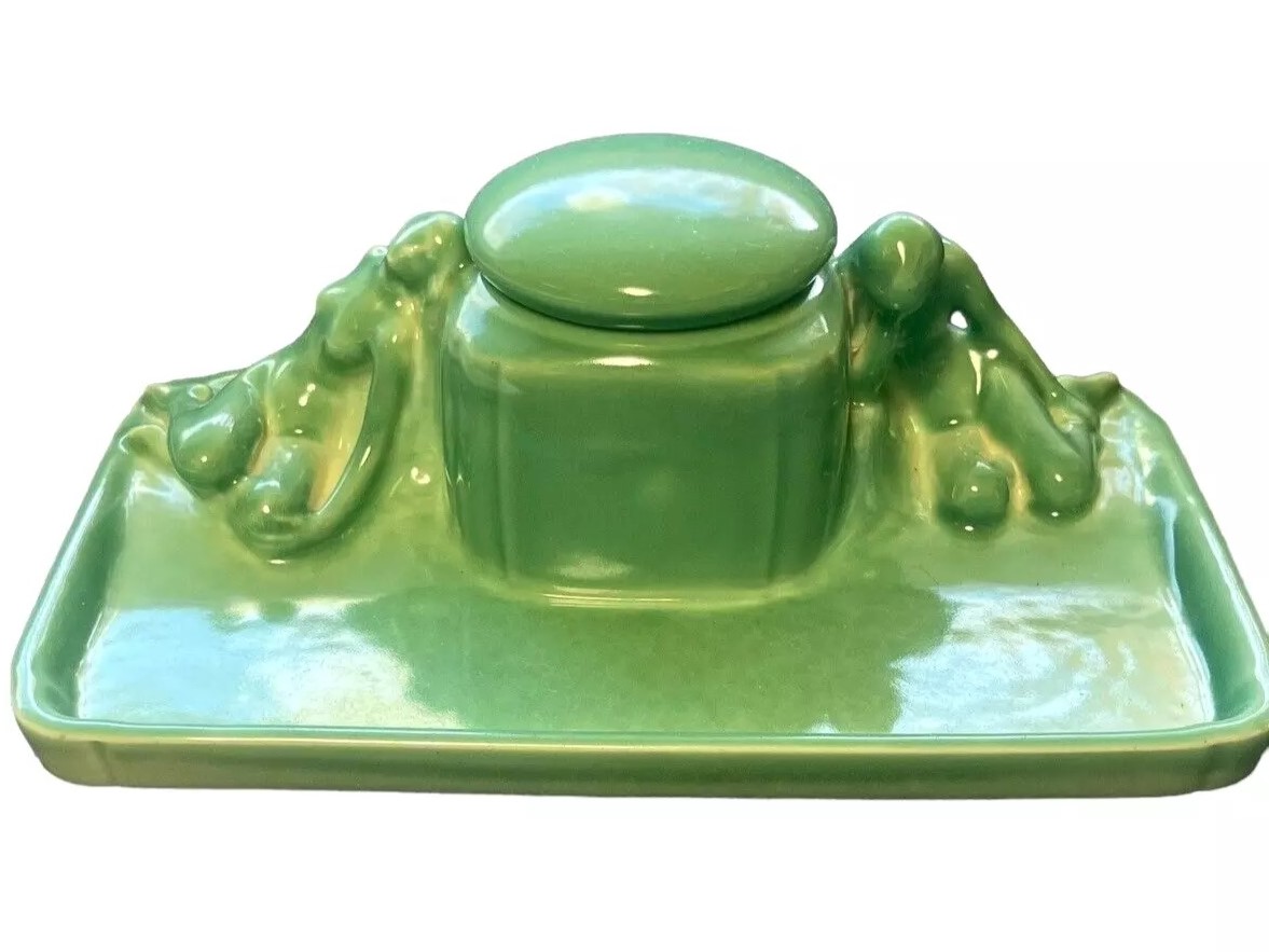 Rookwood Pottery Reclining Nudes Inkstand