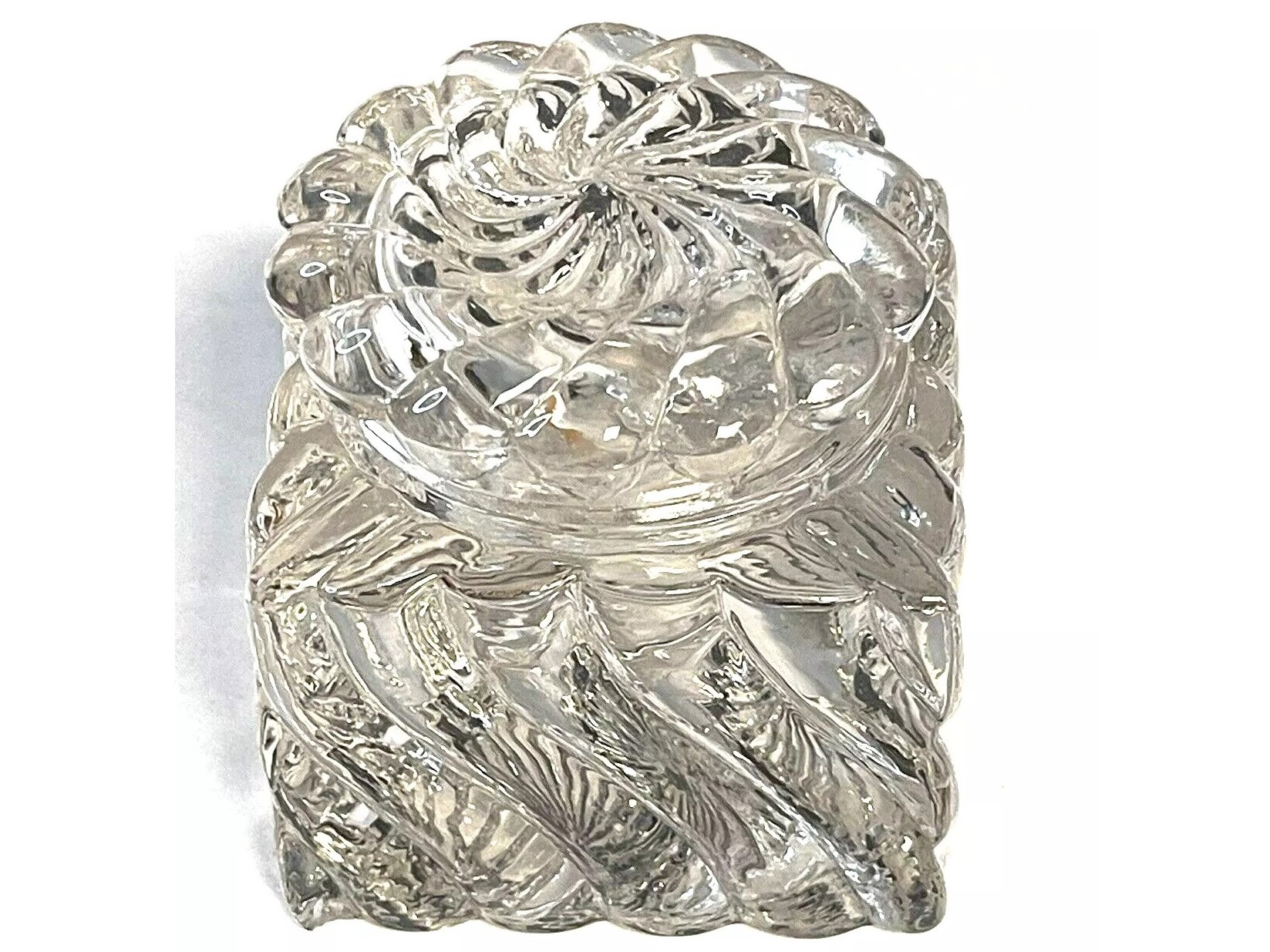 Pressed Glass Inkwell