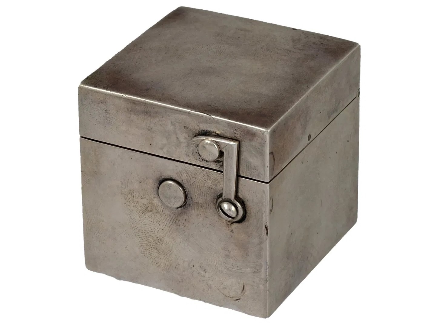 Russian Imperial Silver Travel Inkwell