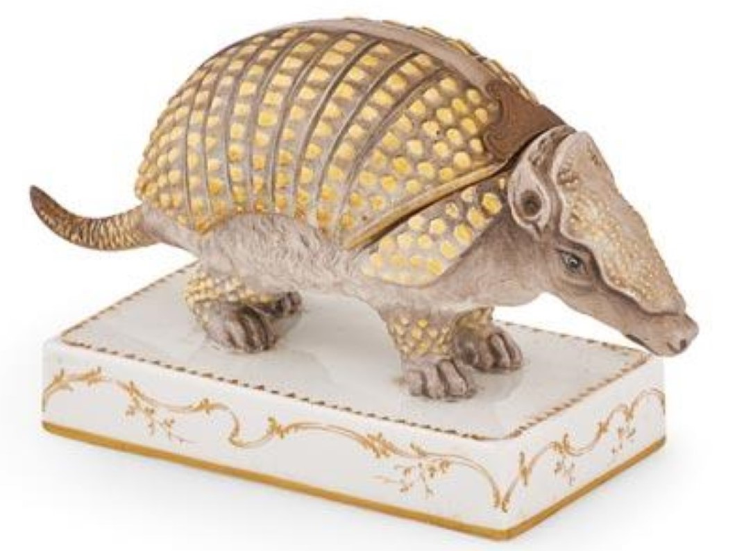 Porcelain Armadillo Inkstand