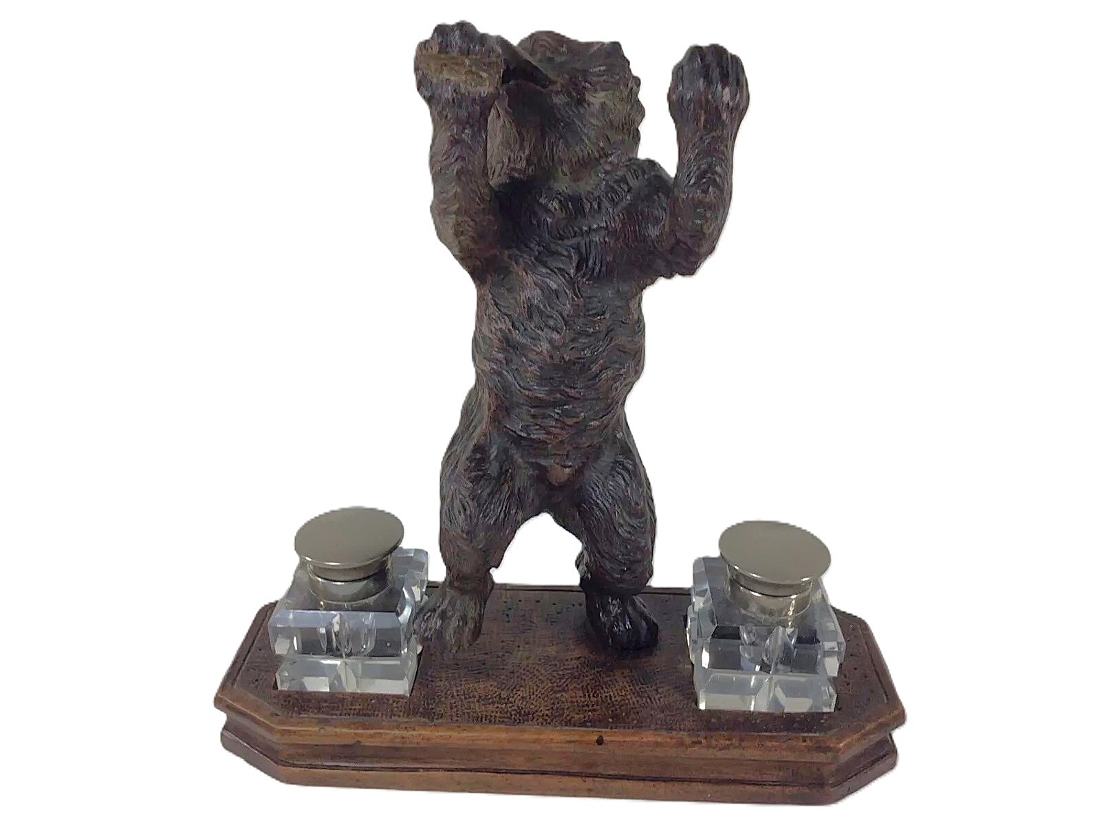 Carved Wooden Bear Dancing