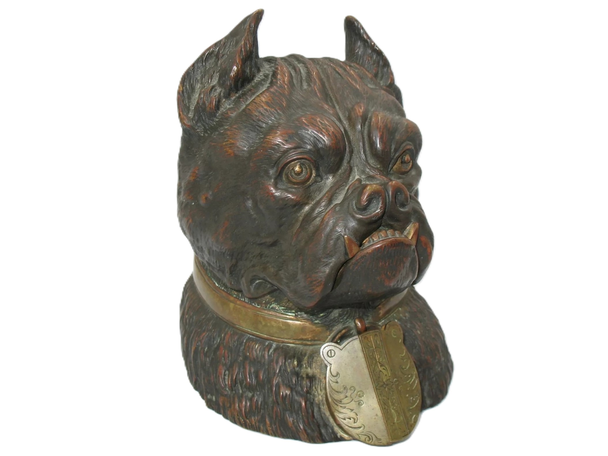 Bulldog Head Inkwell
