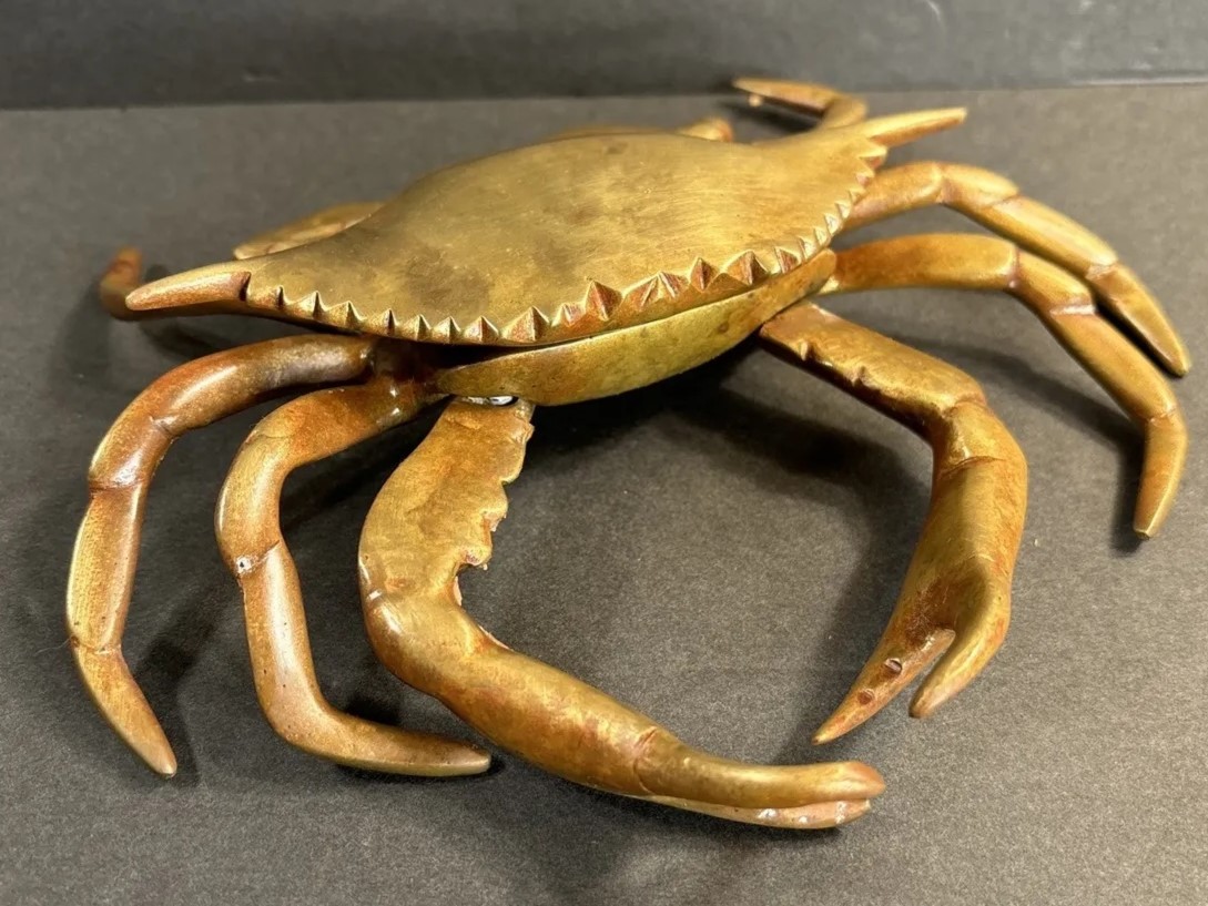 Bronze Crab Inkwell