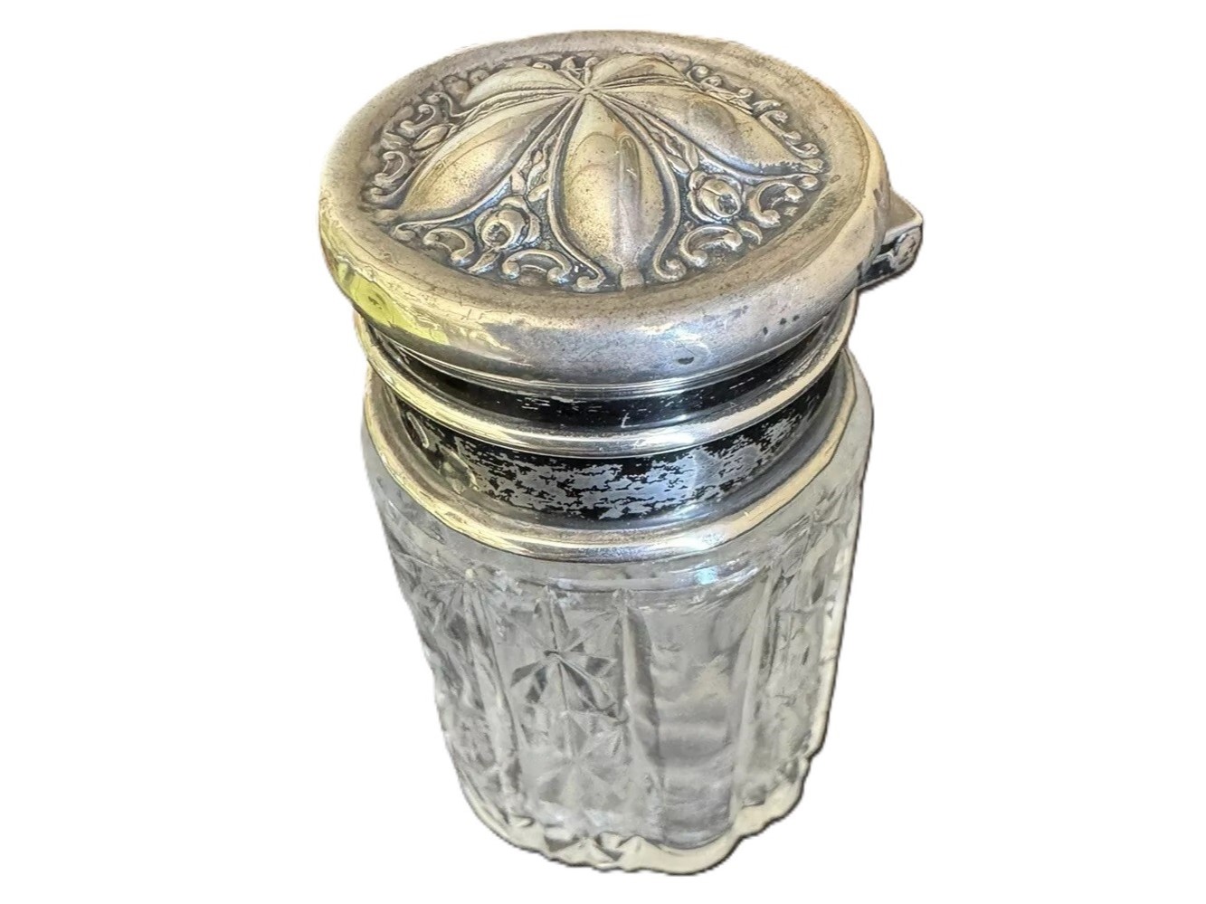 Crystal Inkwell with Sterling Silver Lid