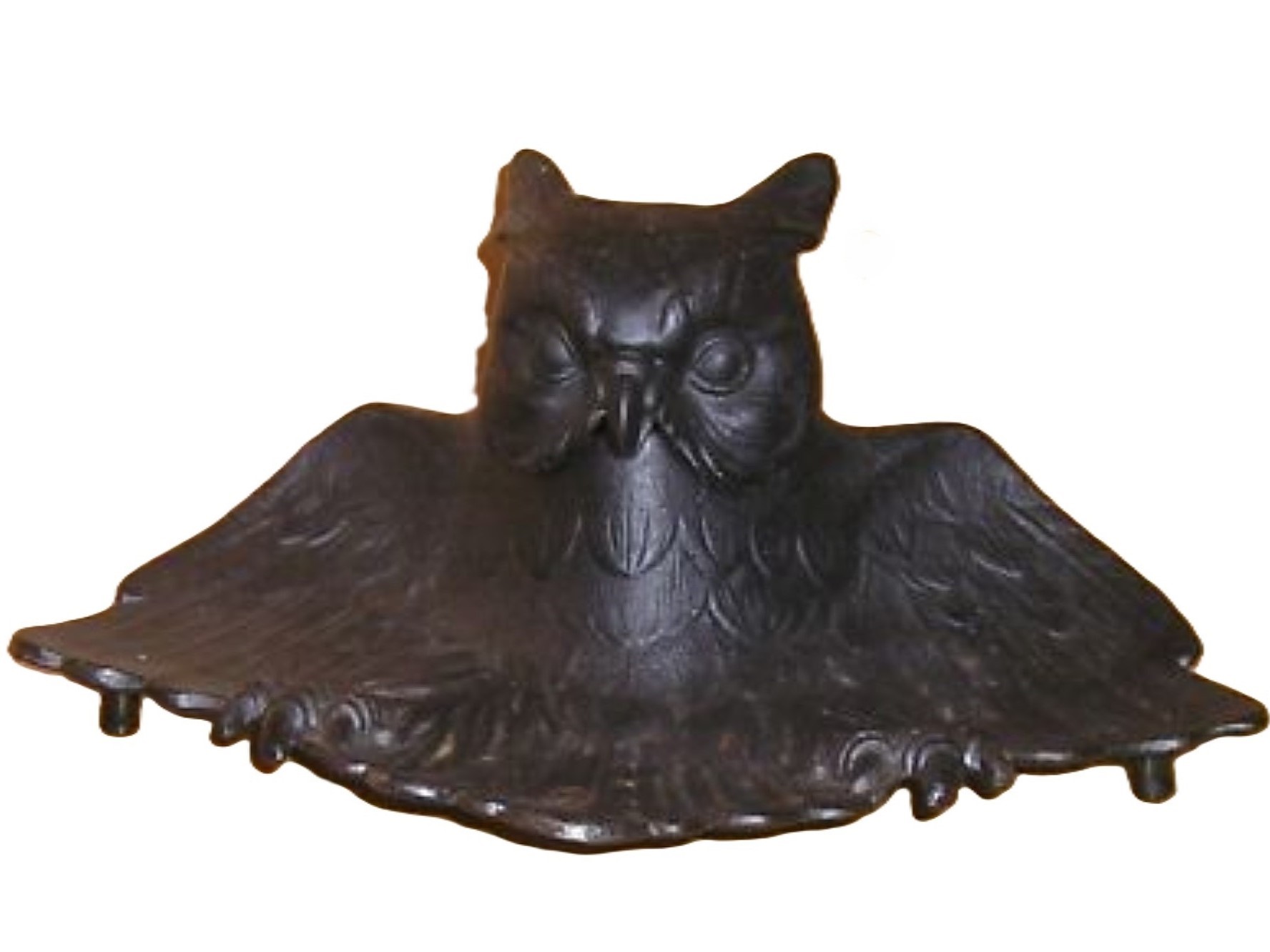 Cast Iron Owl Inkwell