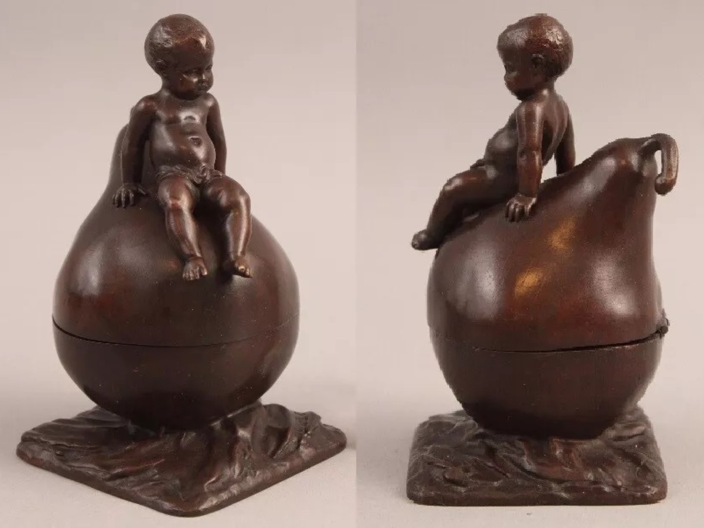 Bronze Baby on a Pear