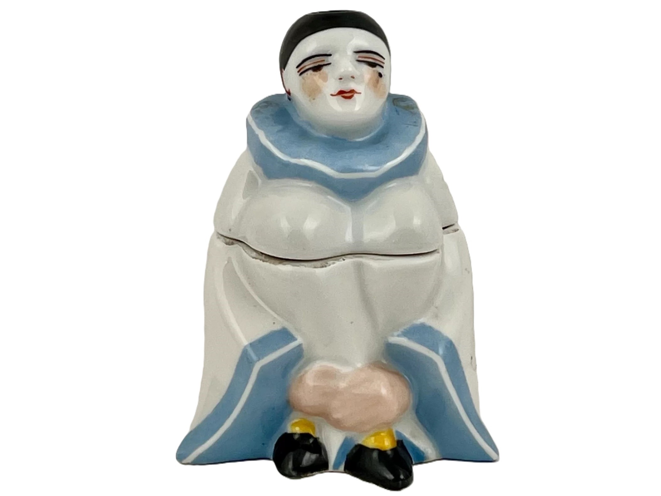 Pierrot Porcelain Inkwell