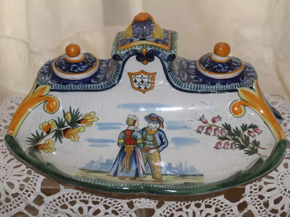 Henriot Quimper Inkstand