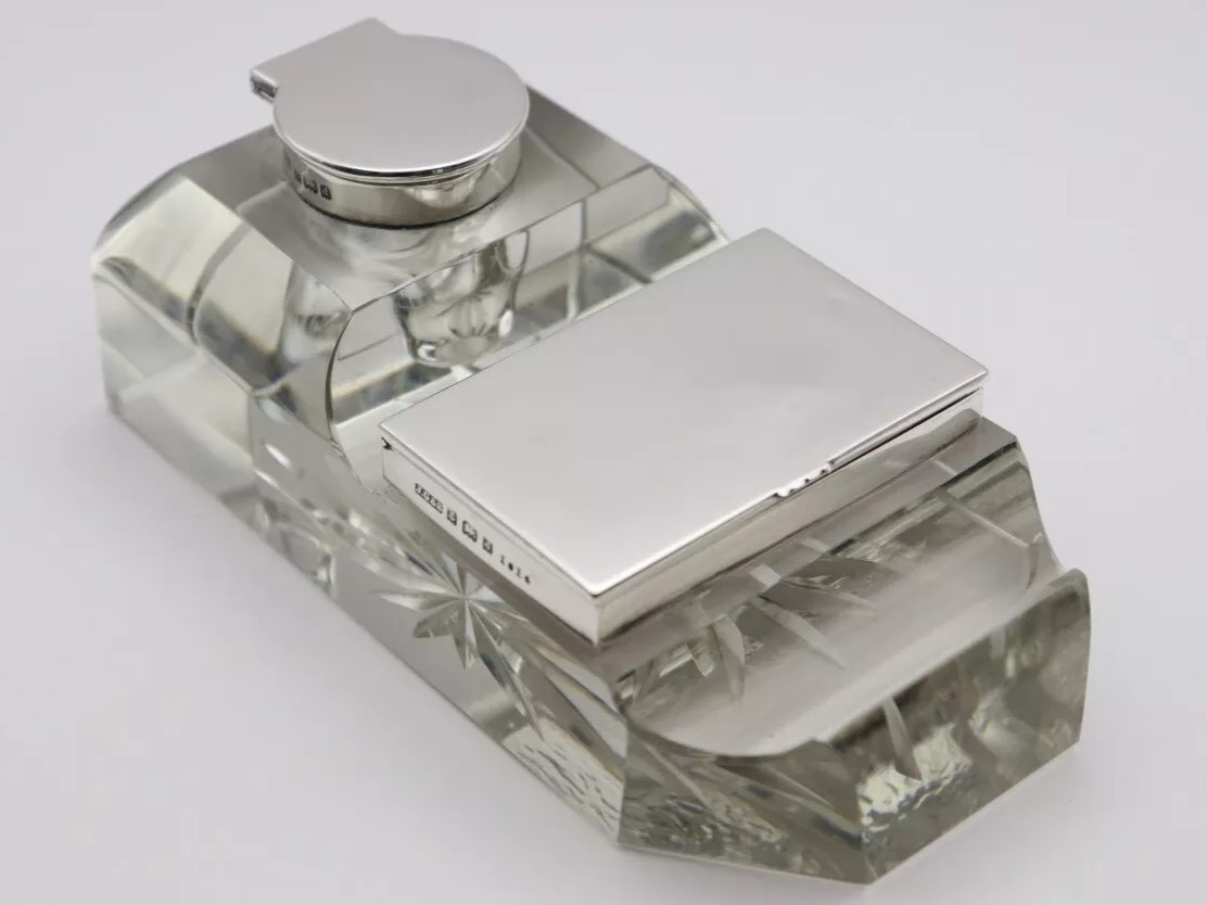Combination Inkwell and Stamp Box