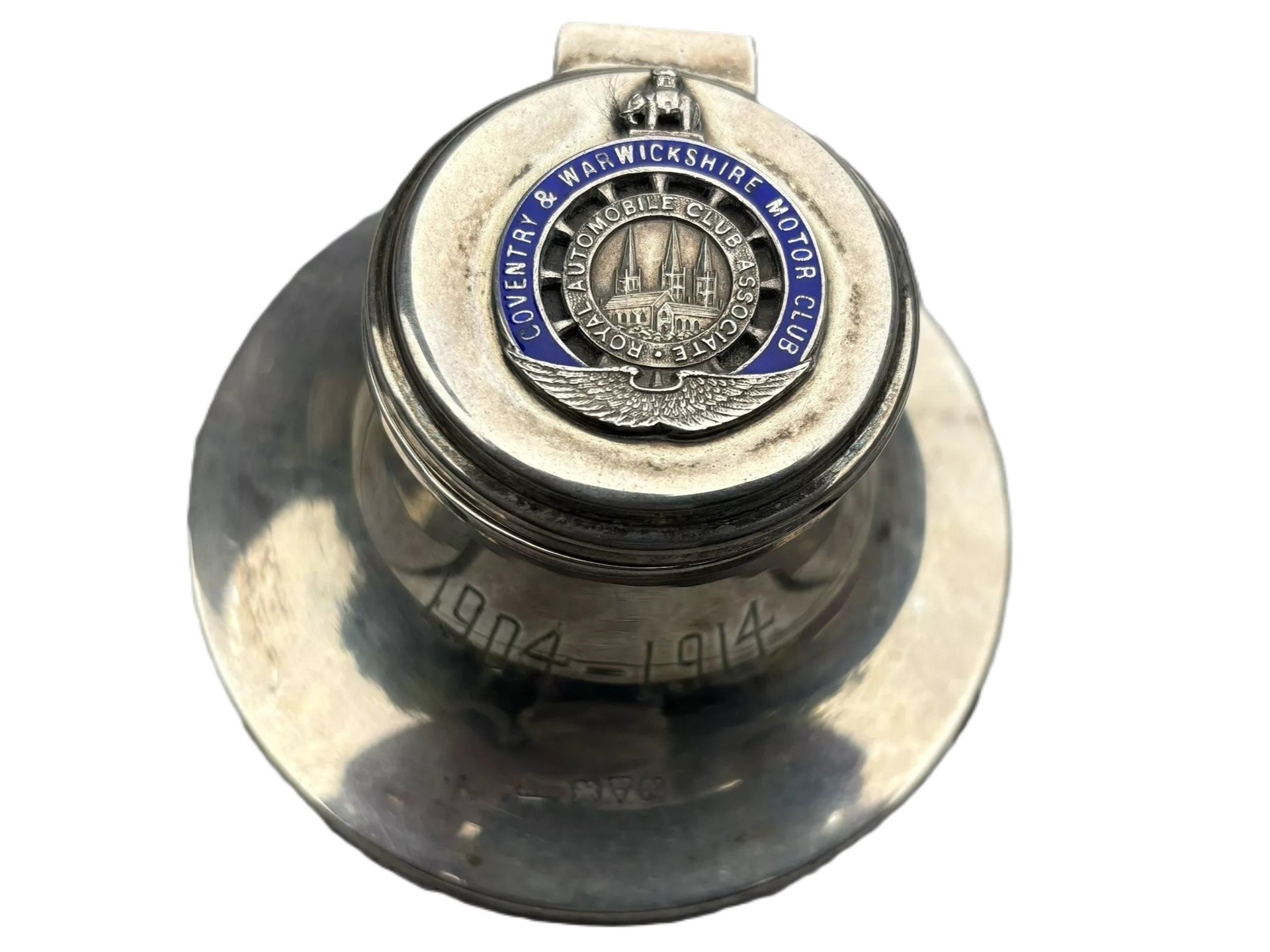 Royal Automobile Club Silver Inkwell