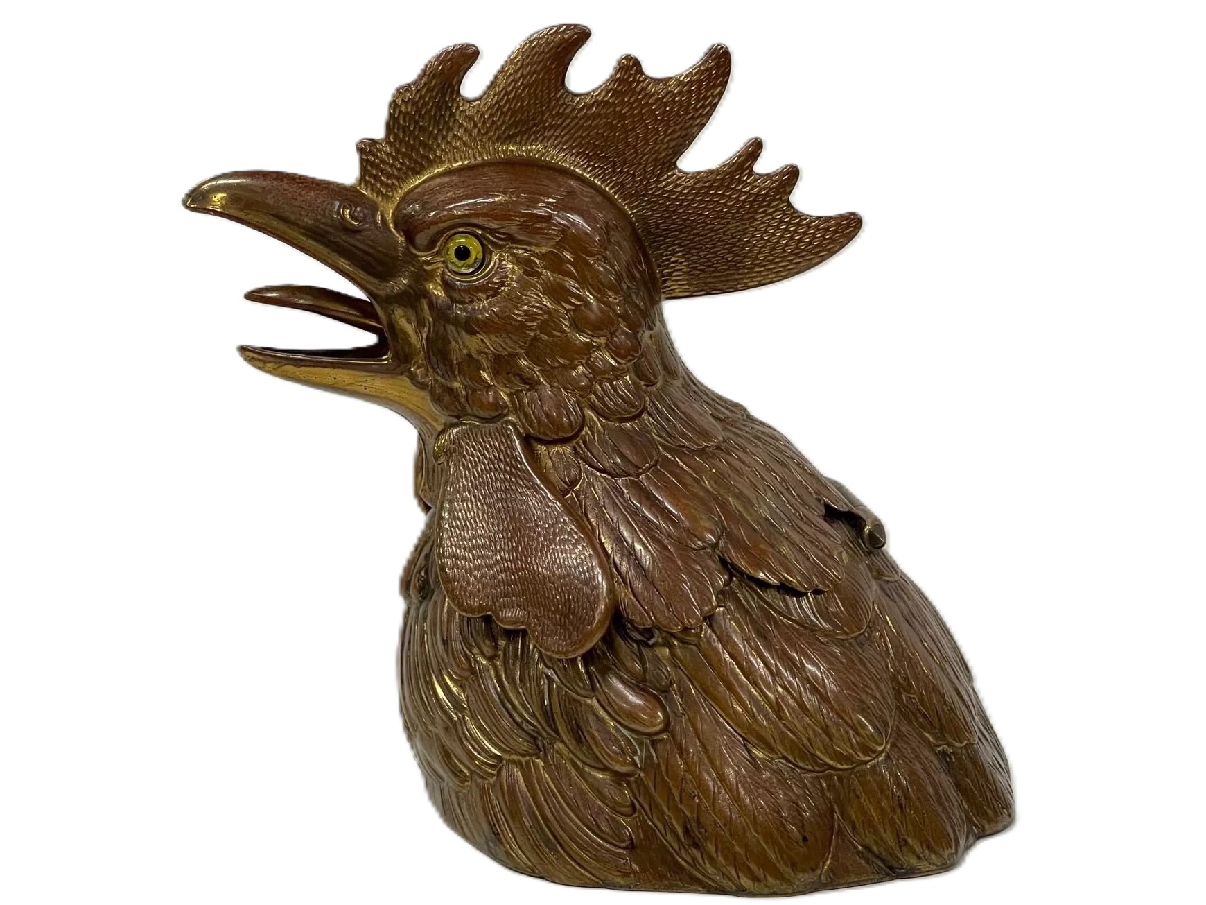 Rooster with Inkwell and Pen Wipe