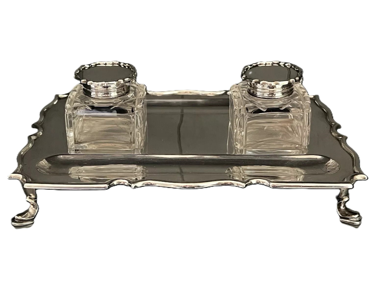 Sterling Silver Double Inkstand