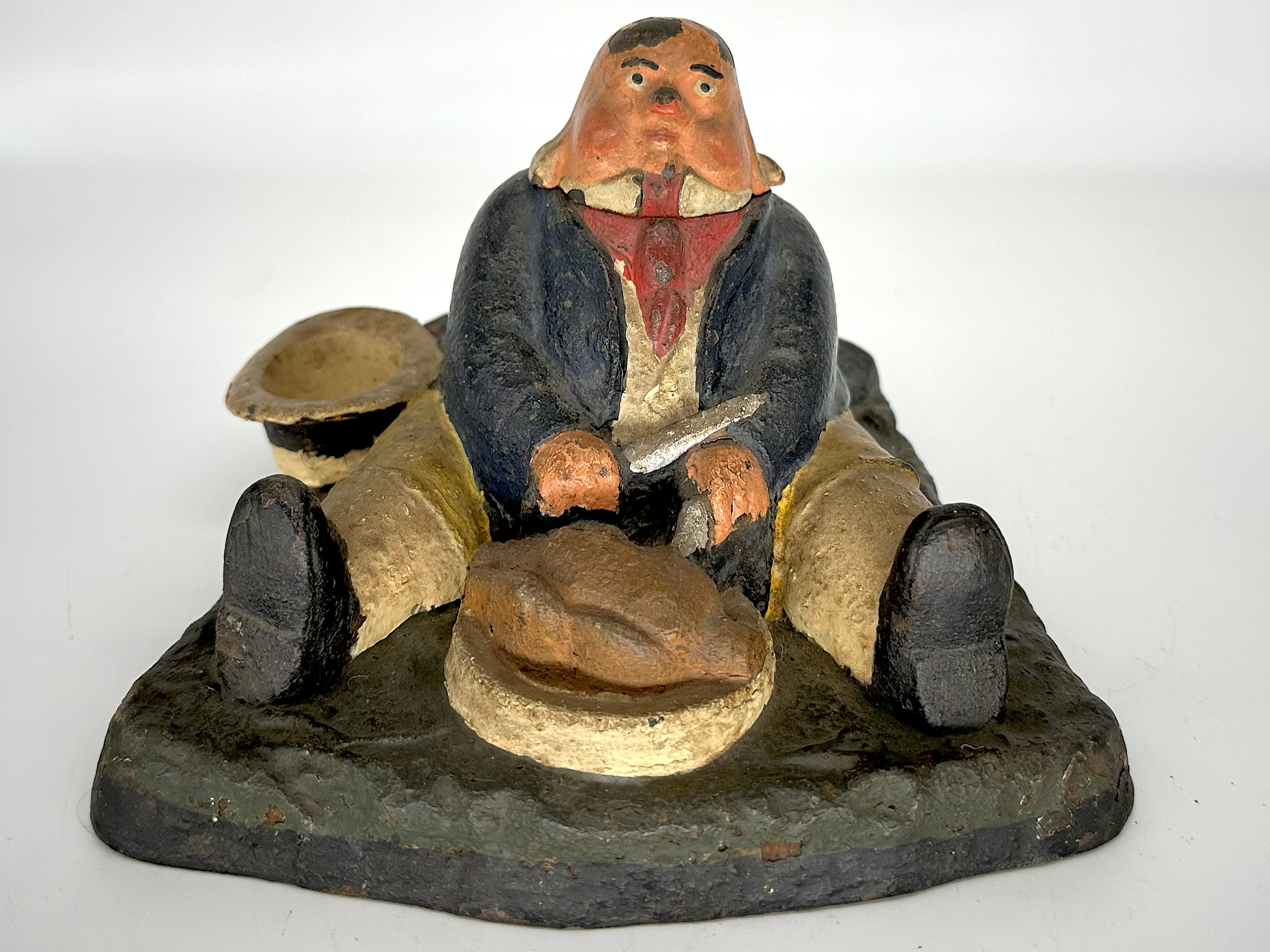 Daniel Lambert Figural Inkwell