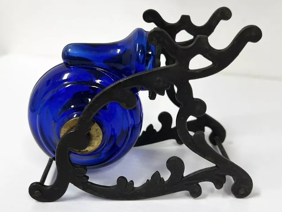 Cobalt Blue Revolving (Snail) Inkstand