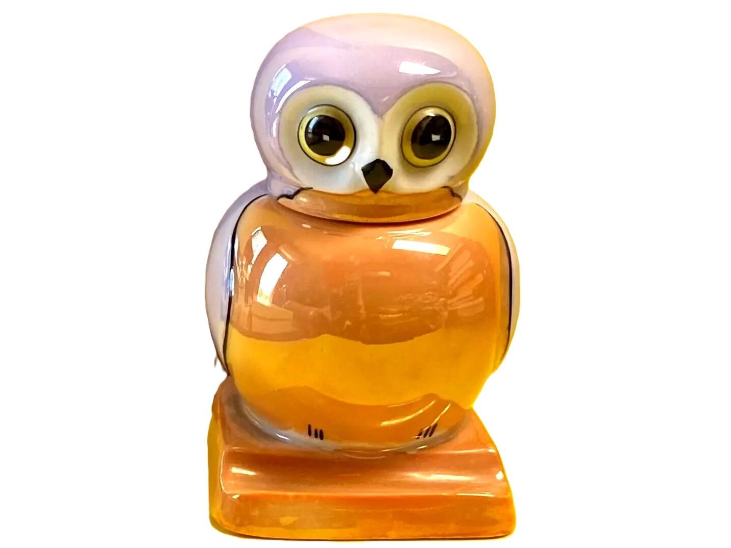 Lusterware Owl Inkwell – Marked Erphila Bavaria