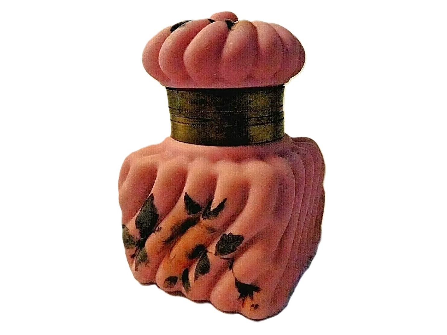 Mt. Washington Pink Satin Glass Inkwell