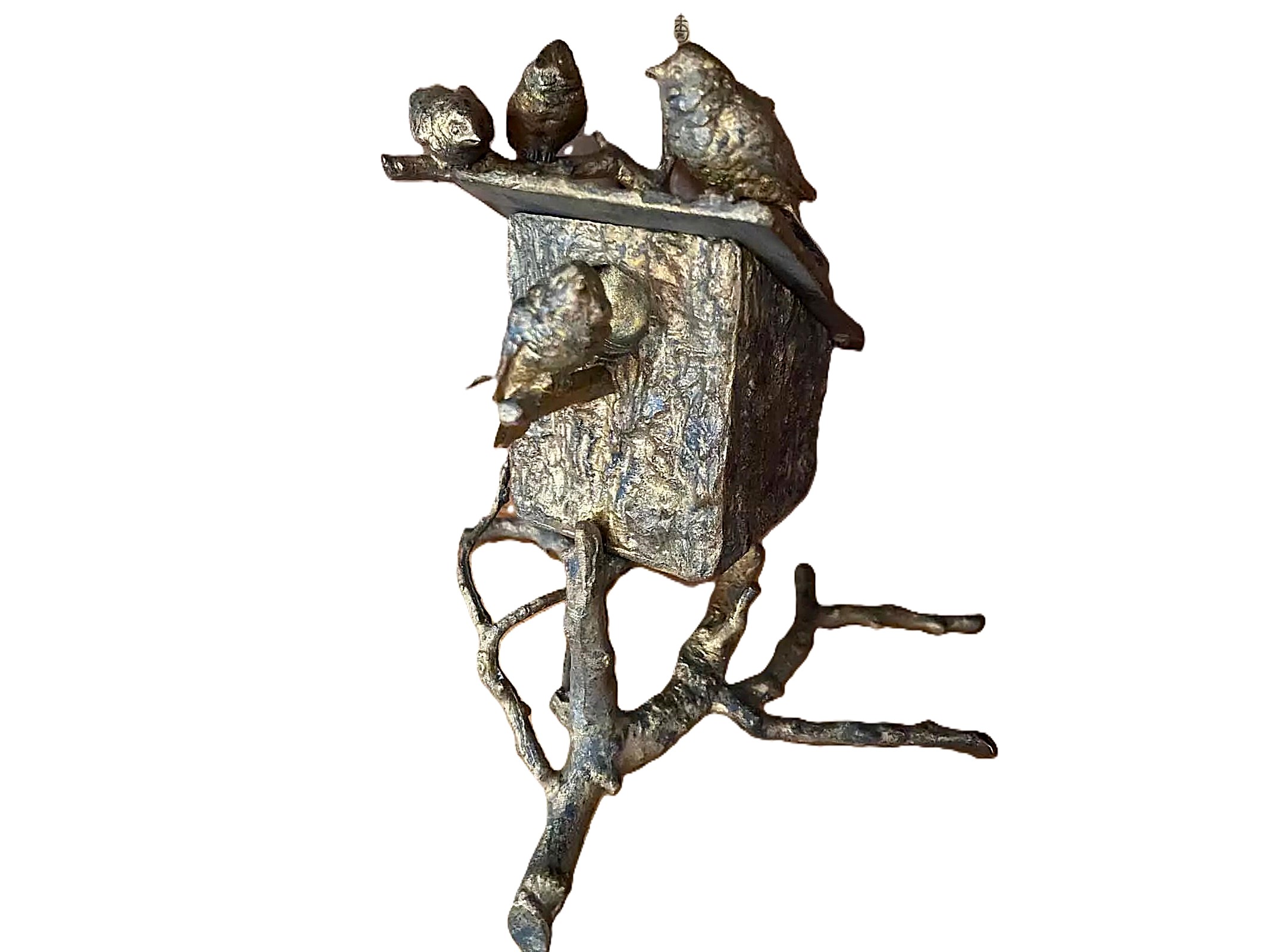 Bronze Birdhouse Inkstand