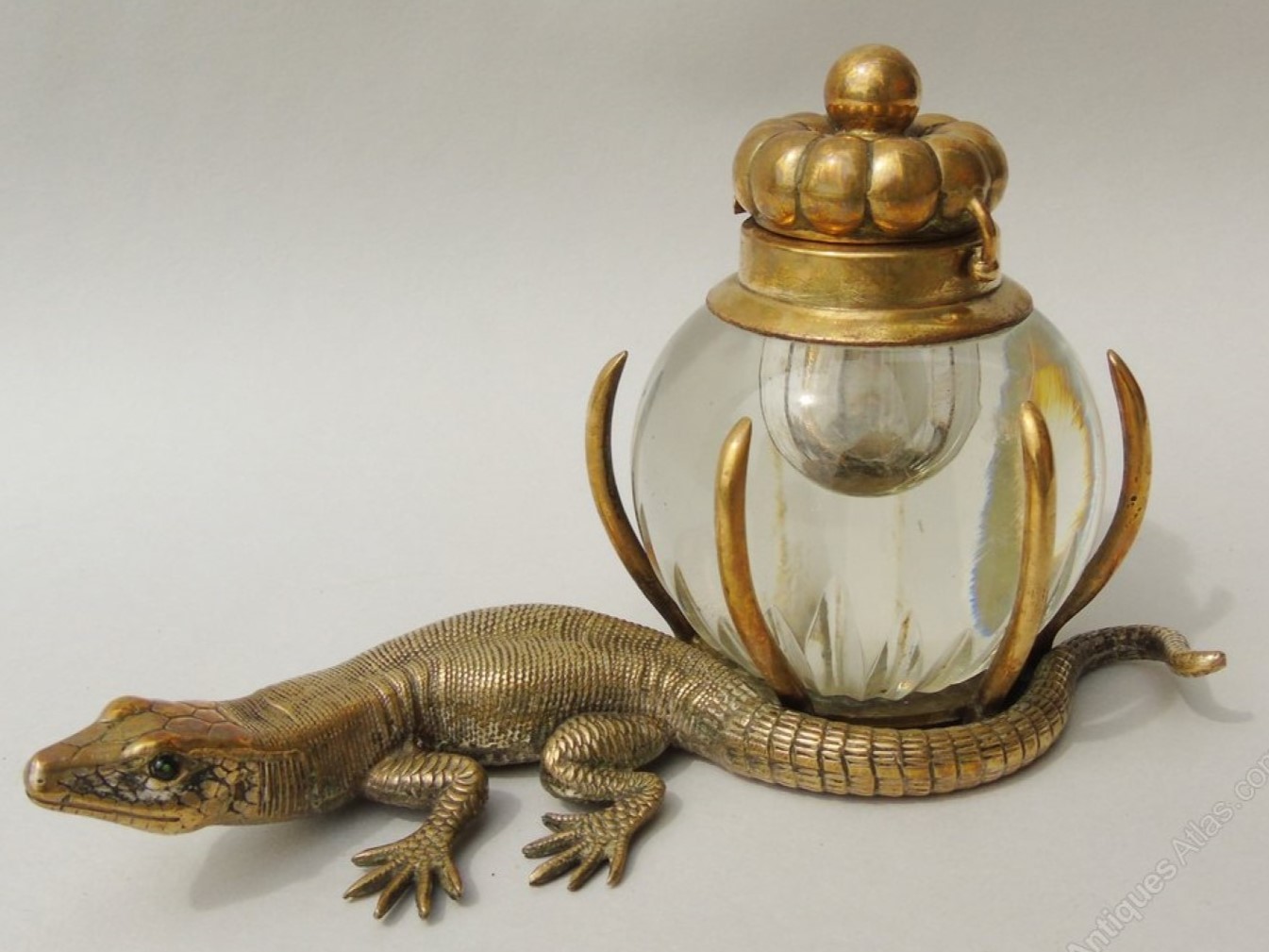 Lizard Wrapped Around an Inkwell