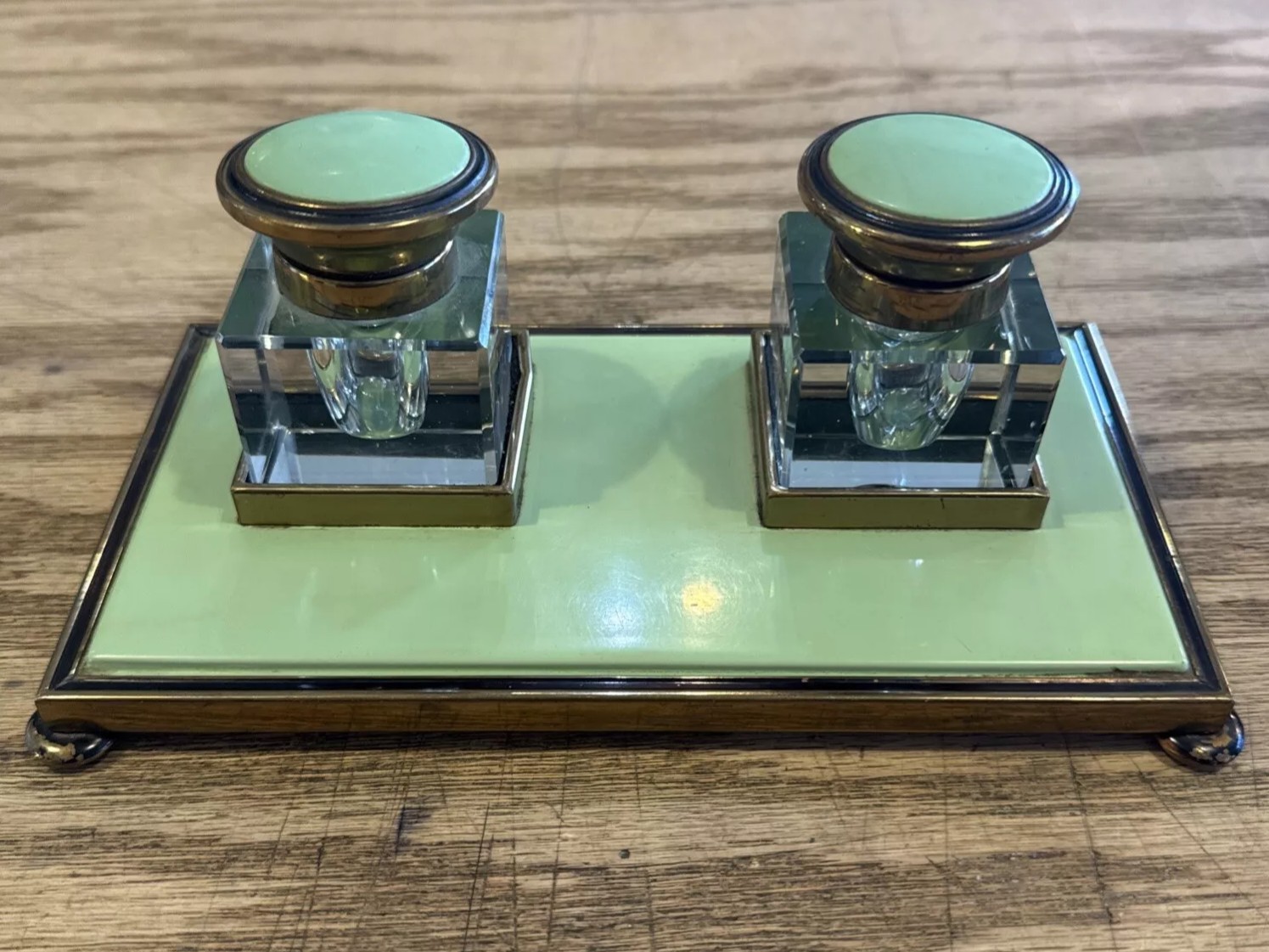 Pastel Green Double Inkstand