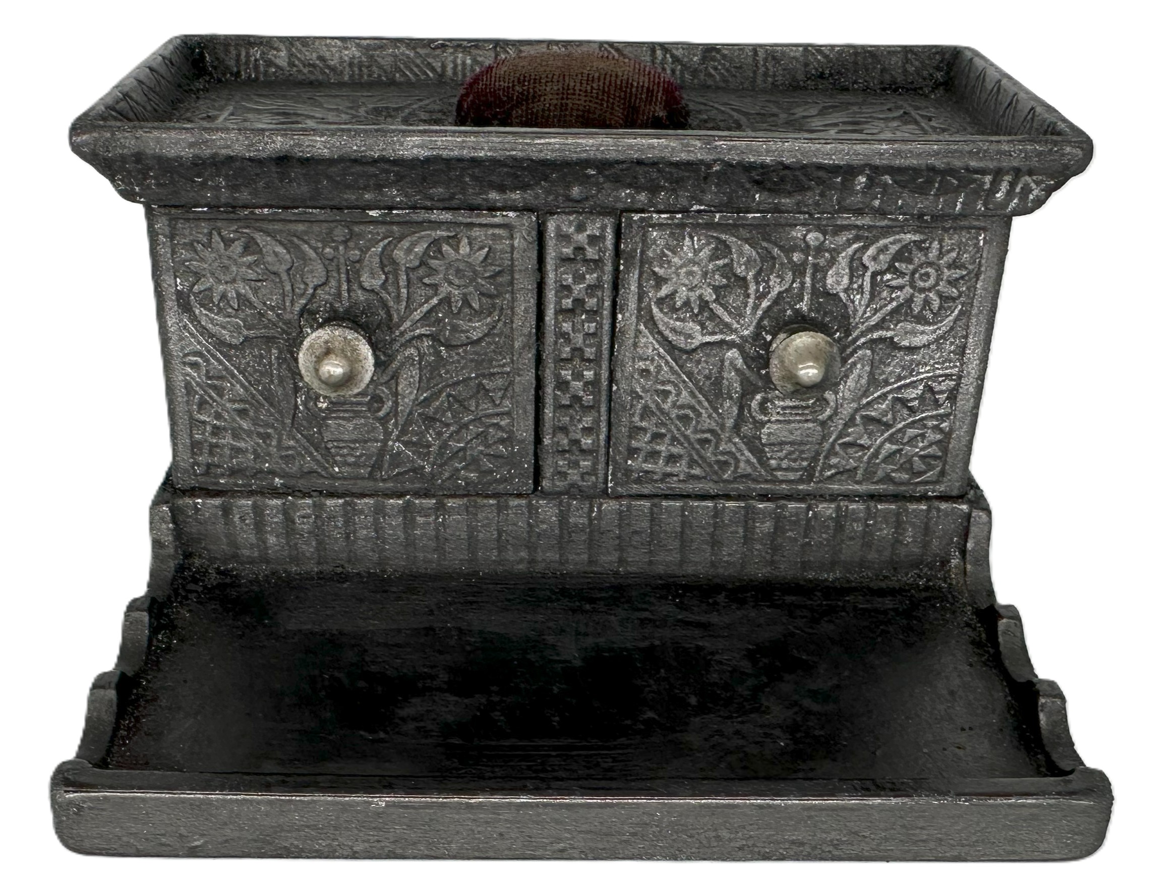 Cast Iron Cabinet-like Inkstand