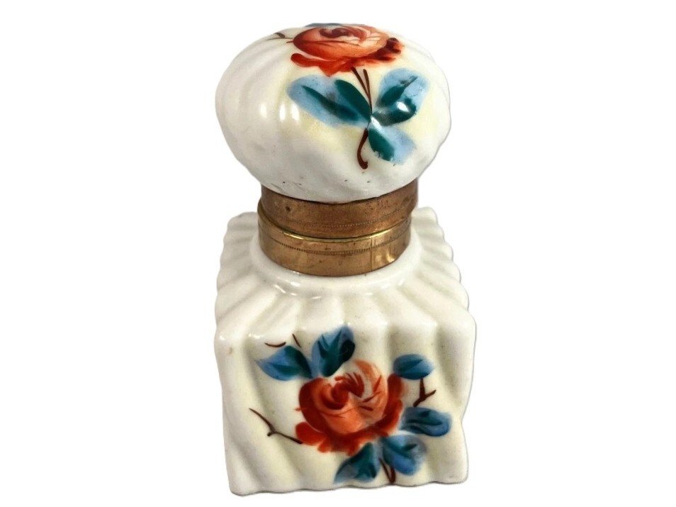 Hand-Painted Roses on Porcelain