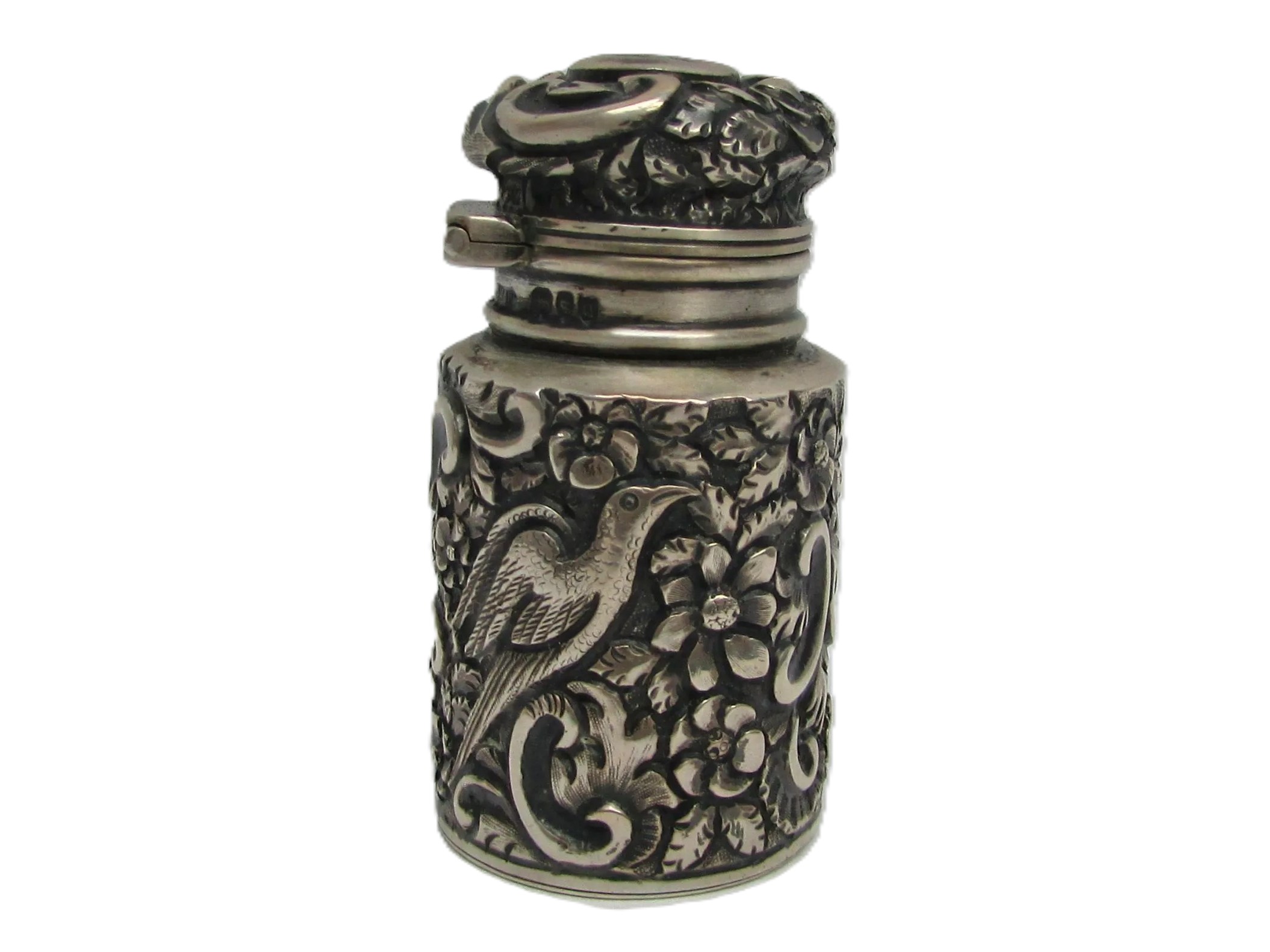 Miniature English Sterling Silver Traveling Inkwell