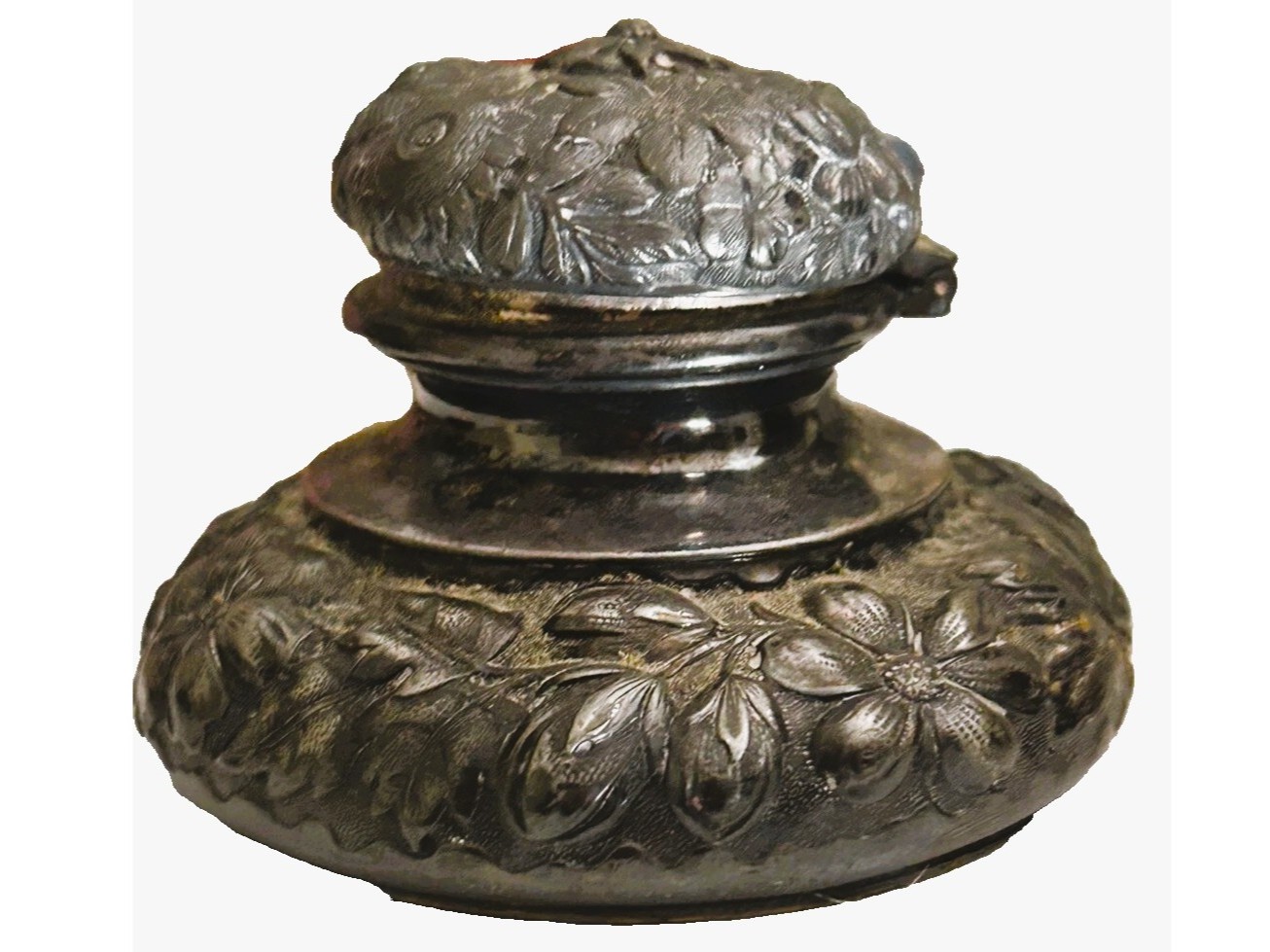 Quadruple Silver Plate Inkwell