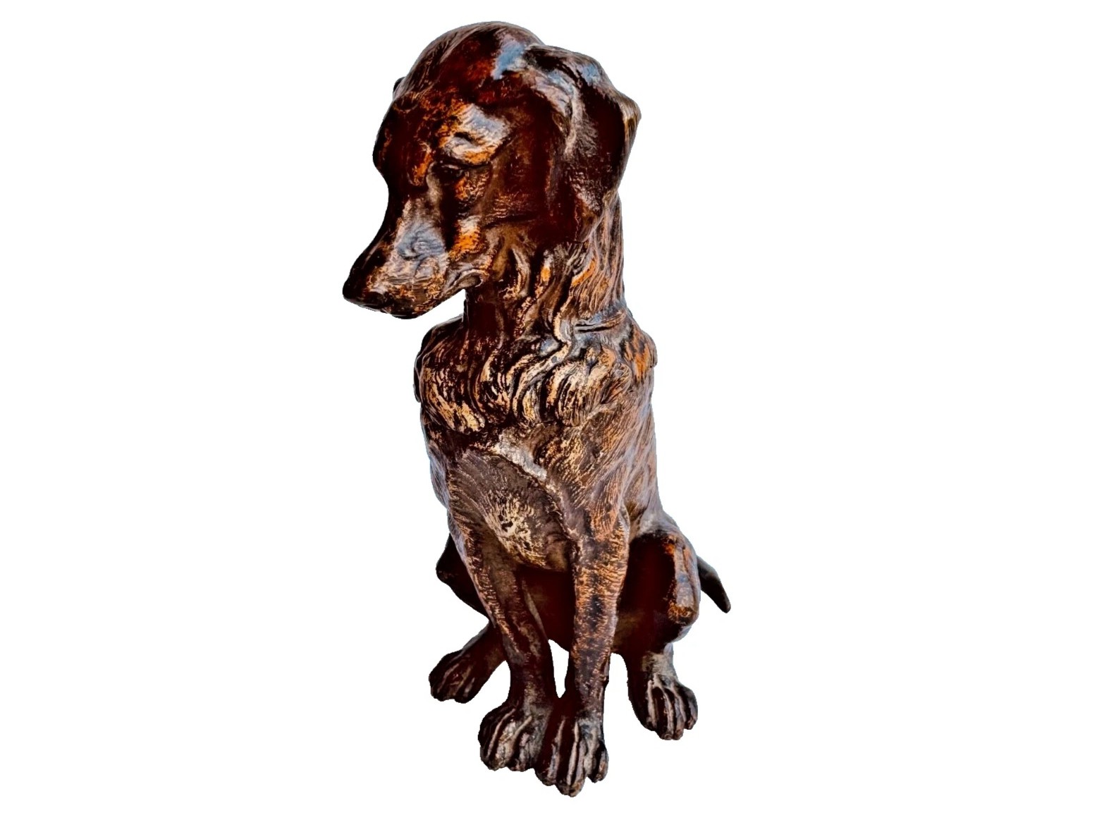 Sitting Bronze Dog