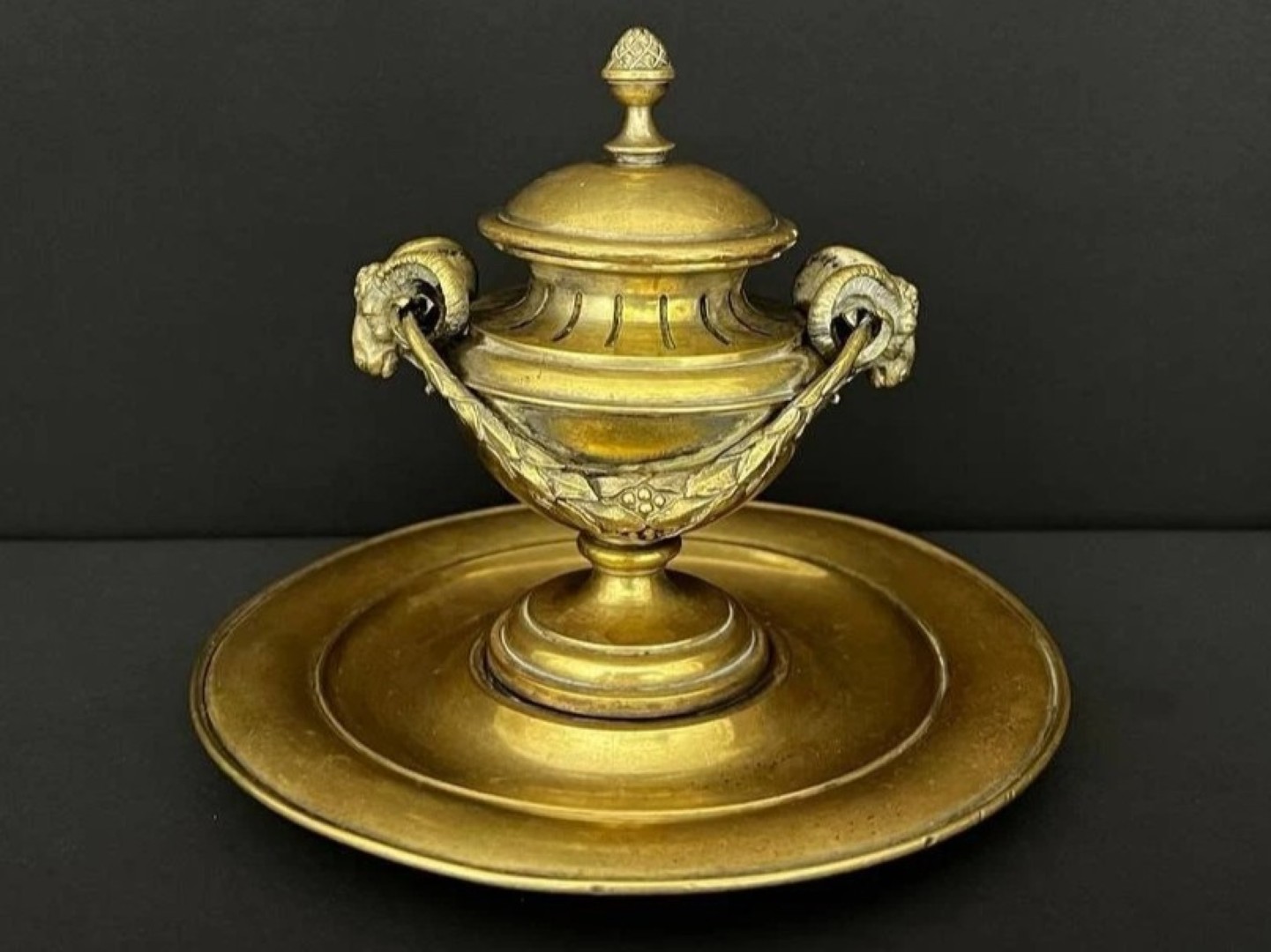 Brass Inkwell in the Louis XVI Style