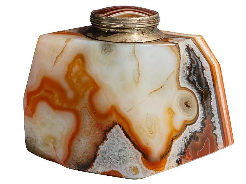 Multicolor Agate Inkwell