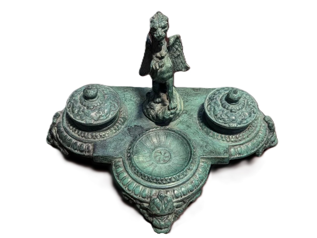 Maitland-Smith Griffin Inkstand – Buyer Be Aware