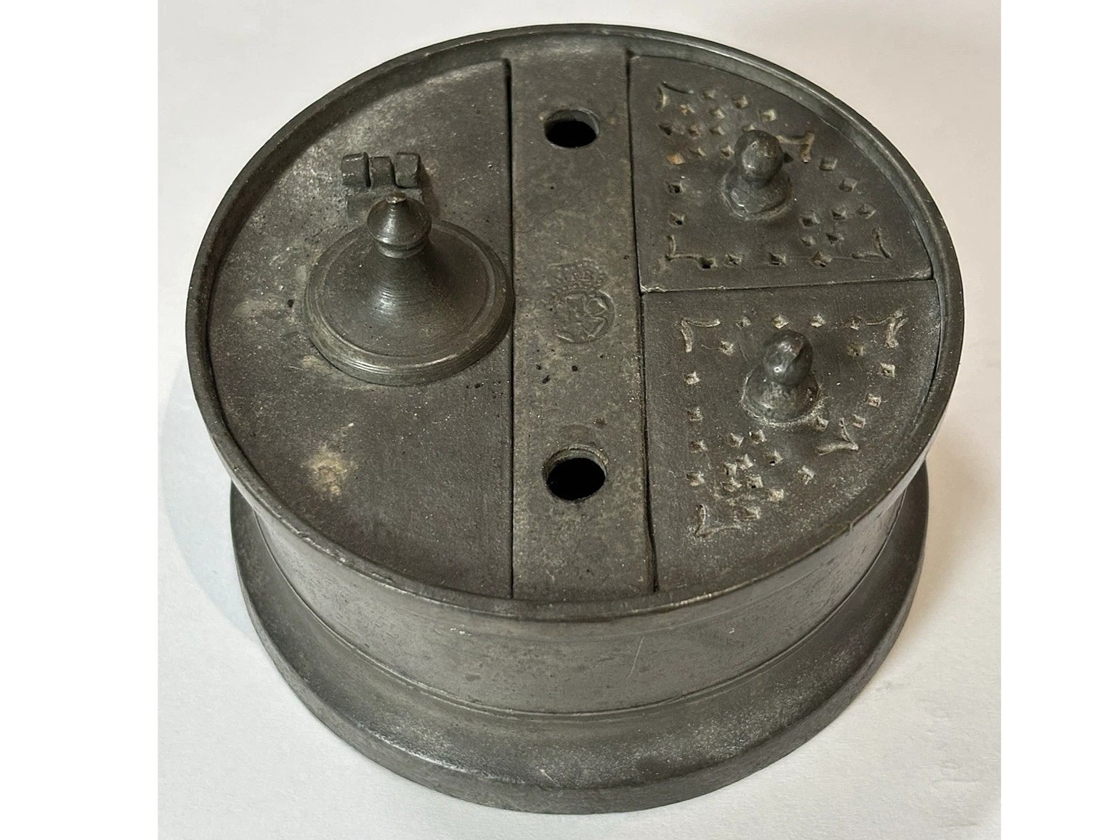 Pewter Inkwell