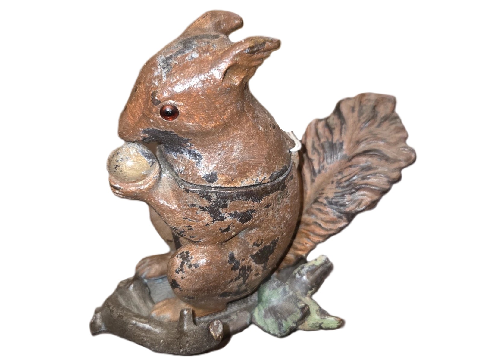 Cast Iron Squirrel Inkwell