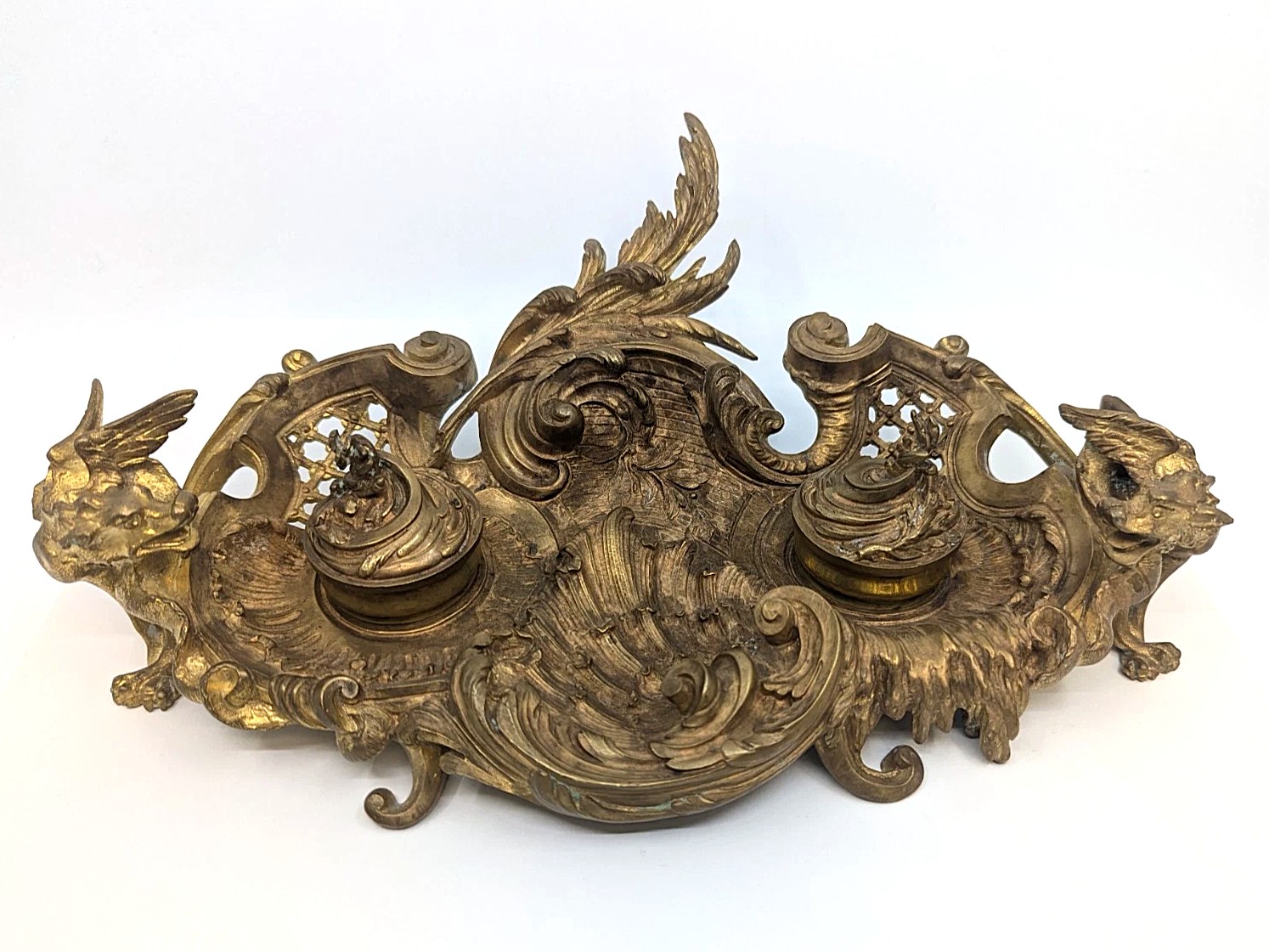 Bronze Inkstand with Griffins