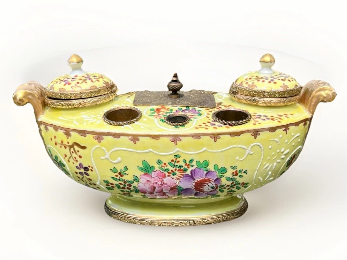 French Porcelain Inkstand